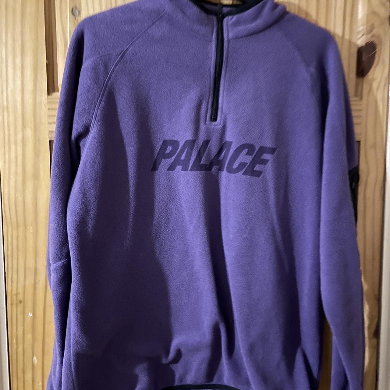 Palace Polartec 1/4 zip fleece in Purple Size... - Depop