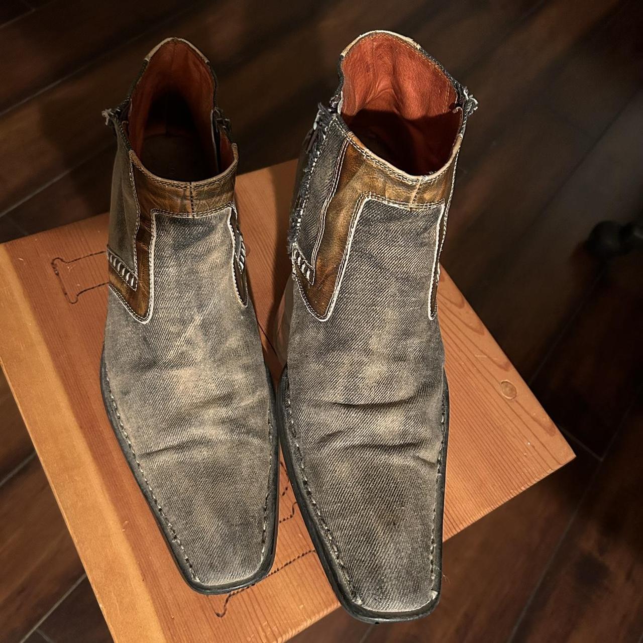 mens distressed ankle boots