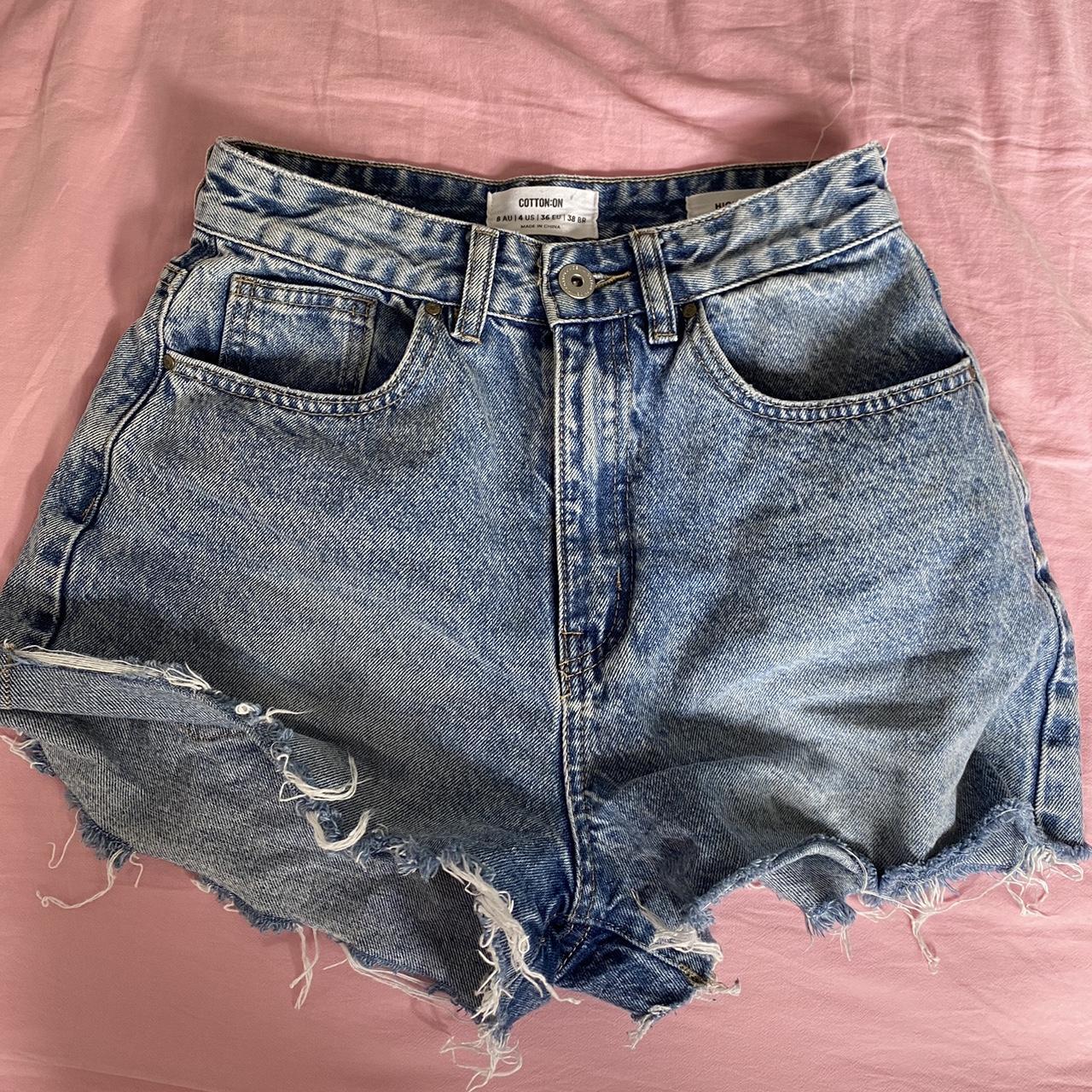 size 8 cotton on “high rise mom” denim shorts very... Depop