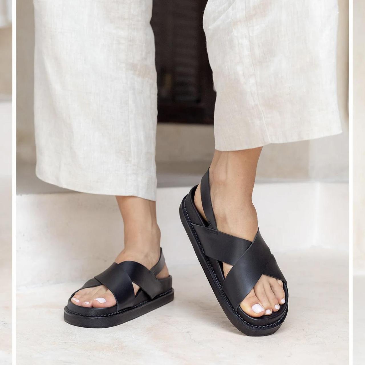 Liberte Leather Capri Sandals Size women’s... - Depop