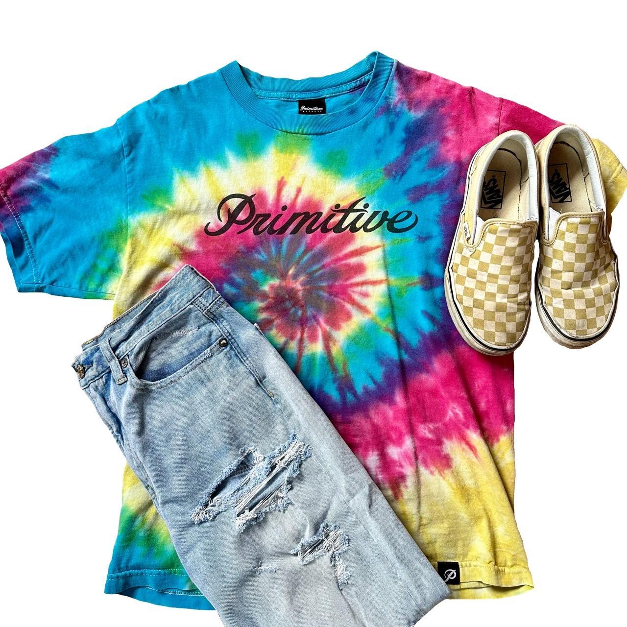 primitive tie dye shirt