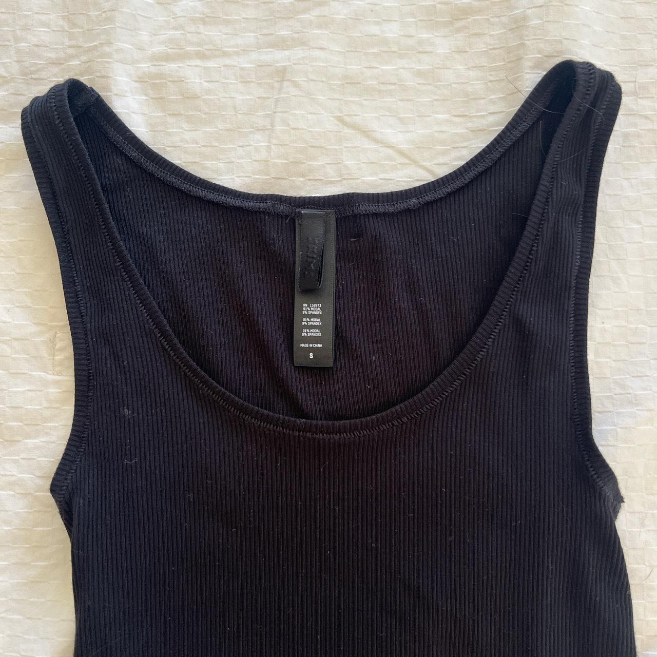 Skims Everyday Black Tank Size Sm Can Fit Xs. - Depop