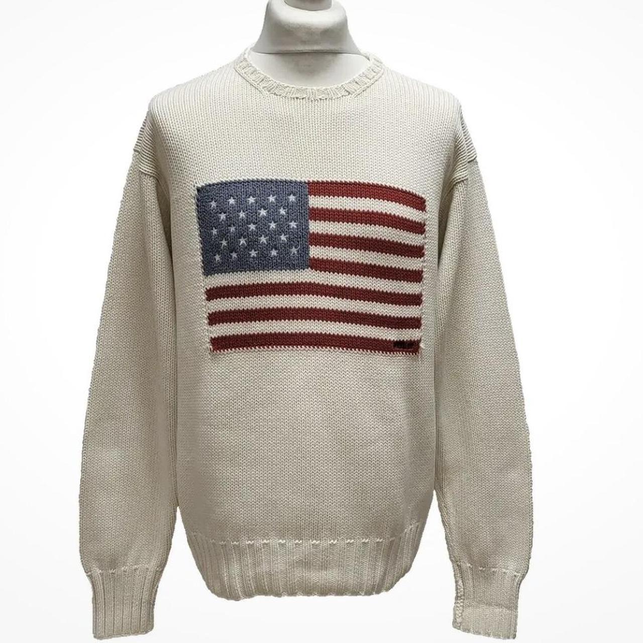 Polo Ralph Lauren Women's Flag Cotton Crewneck Sweater - Cream - Size Small