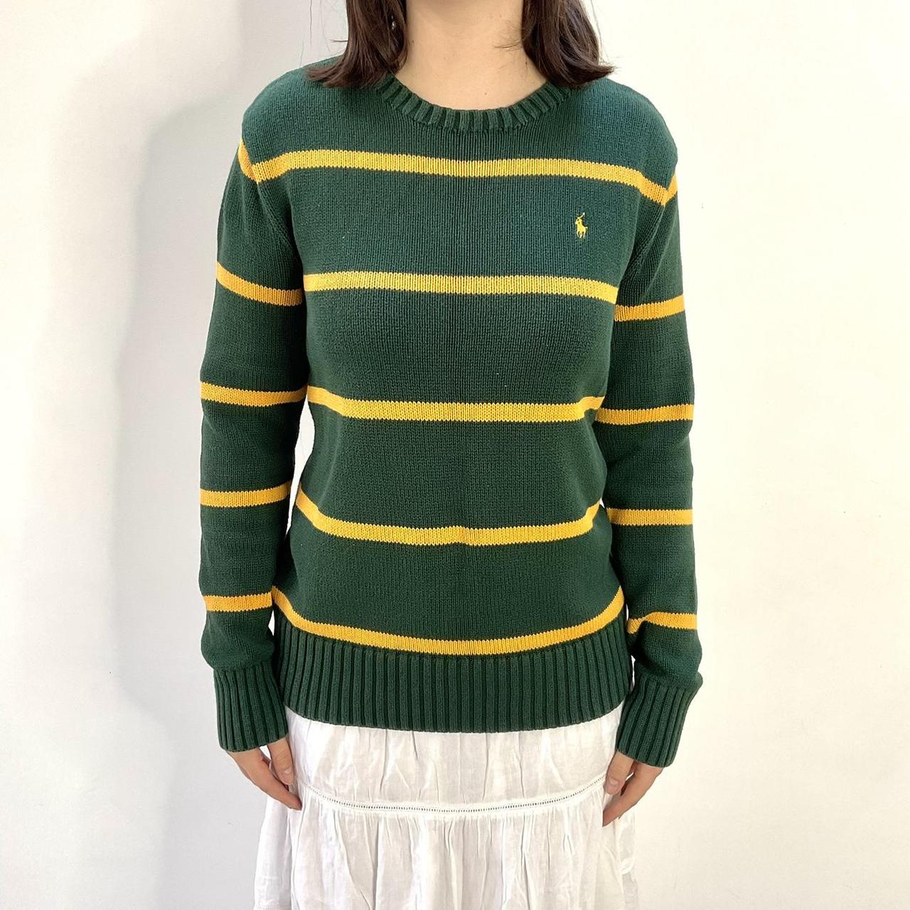 Vintage Ralph Lauren jumper 90's striped cotton | Depop
