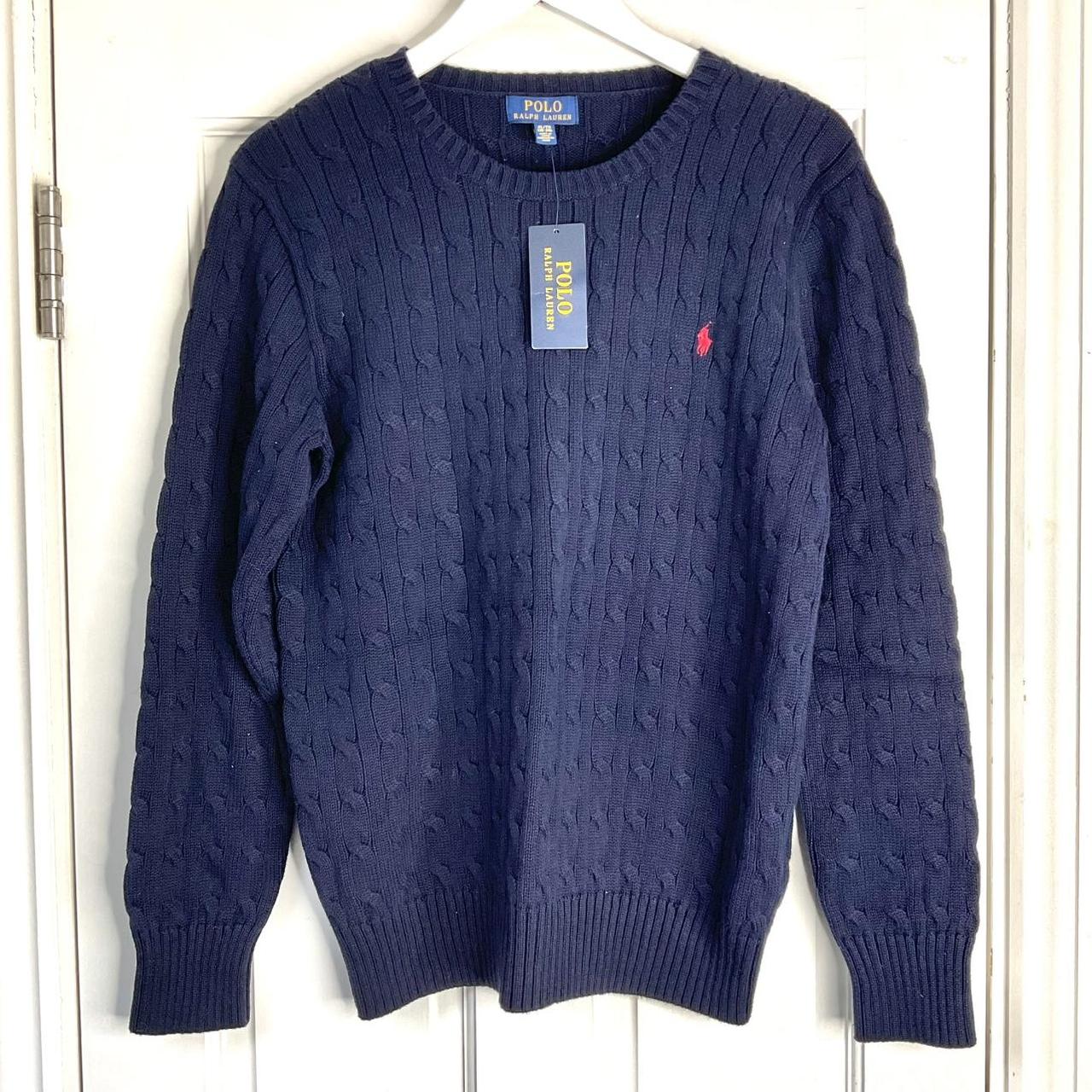 Vintage Ralph Lauren V-neck jumper 90's cotton | Depop