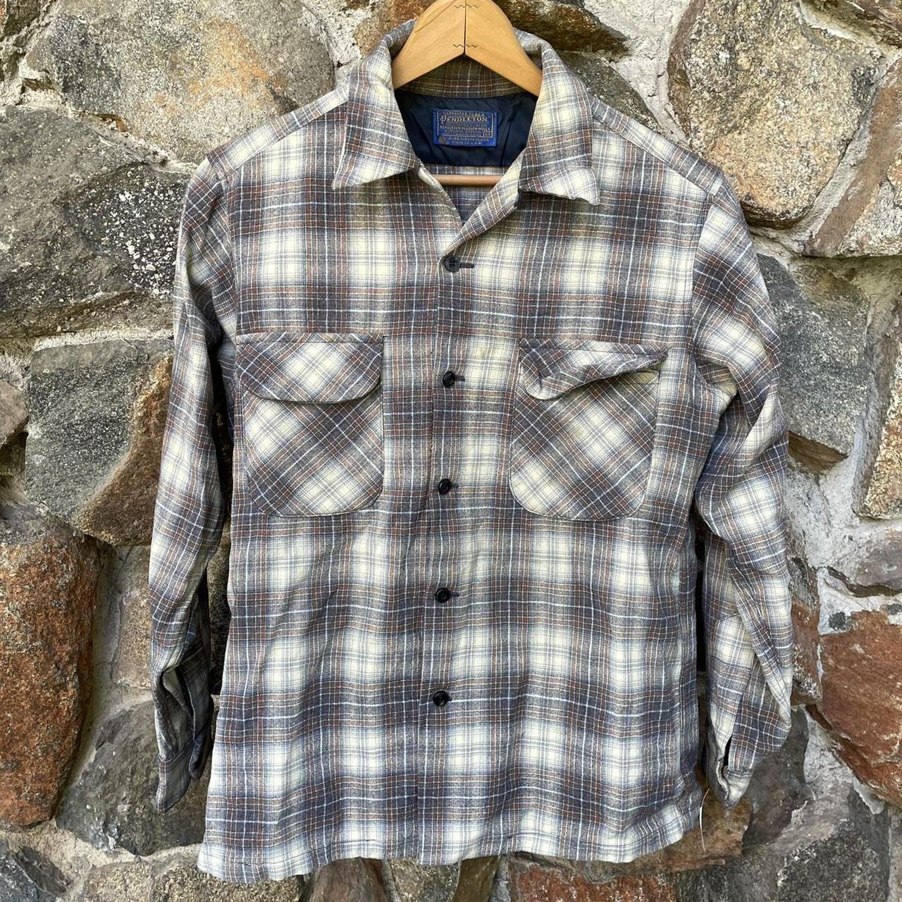 Pendleton Men's Brown and Grey Shirt | Depop