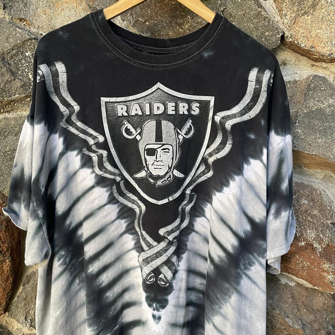 Vintage y2k Oakland Raiders Tie Dye All Over Print - Depop