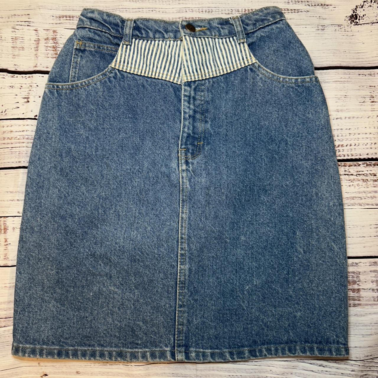 Vintage jean skirt top 60s