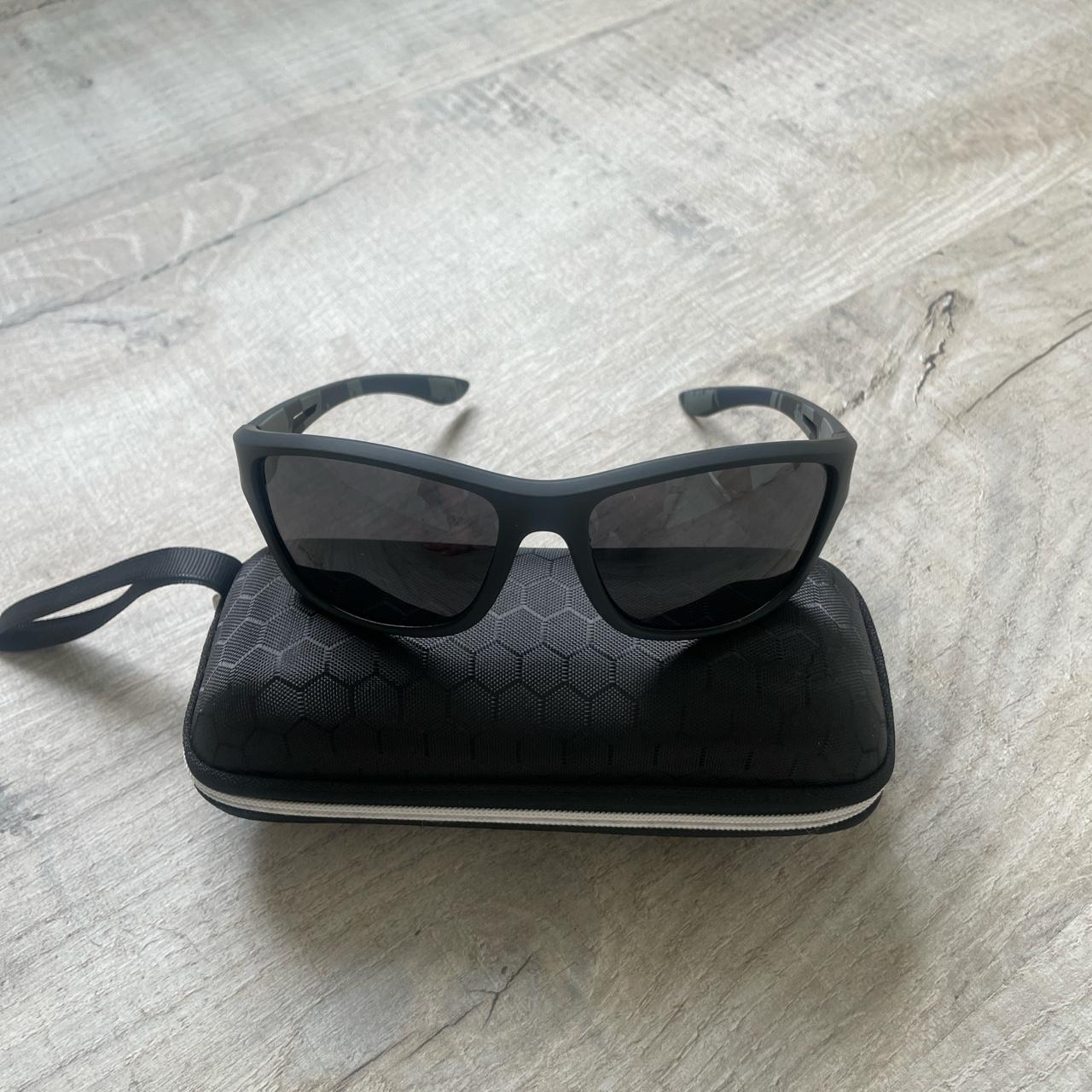 Men's Black and Grey Sunglasses Depop