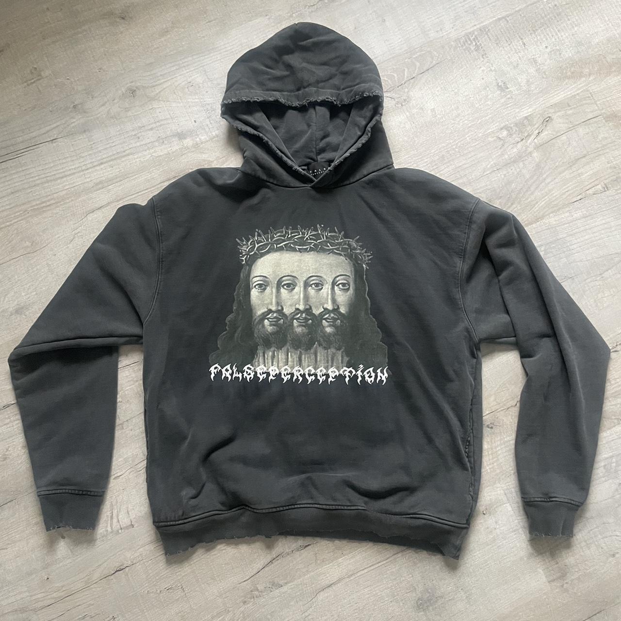 False Perception Jesus Hoodie - Depop