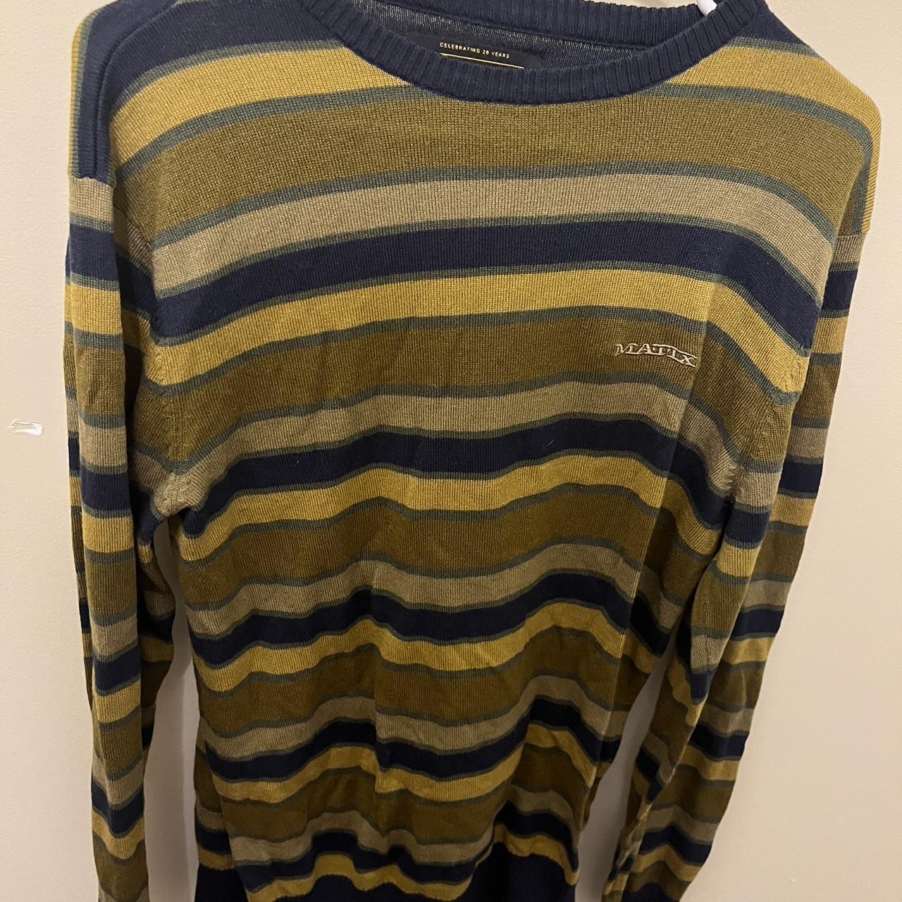 MATIX CLASSIC GOLD NAVY STRIPED SWEATER matix Depop