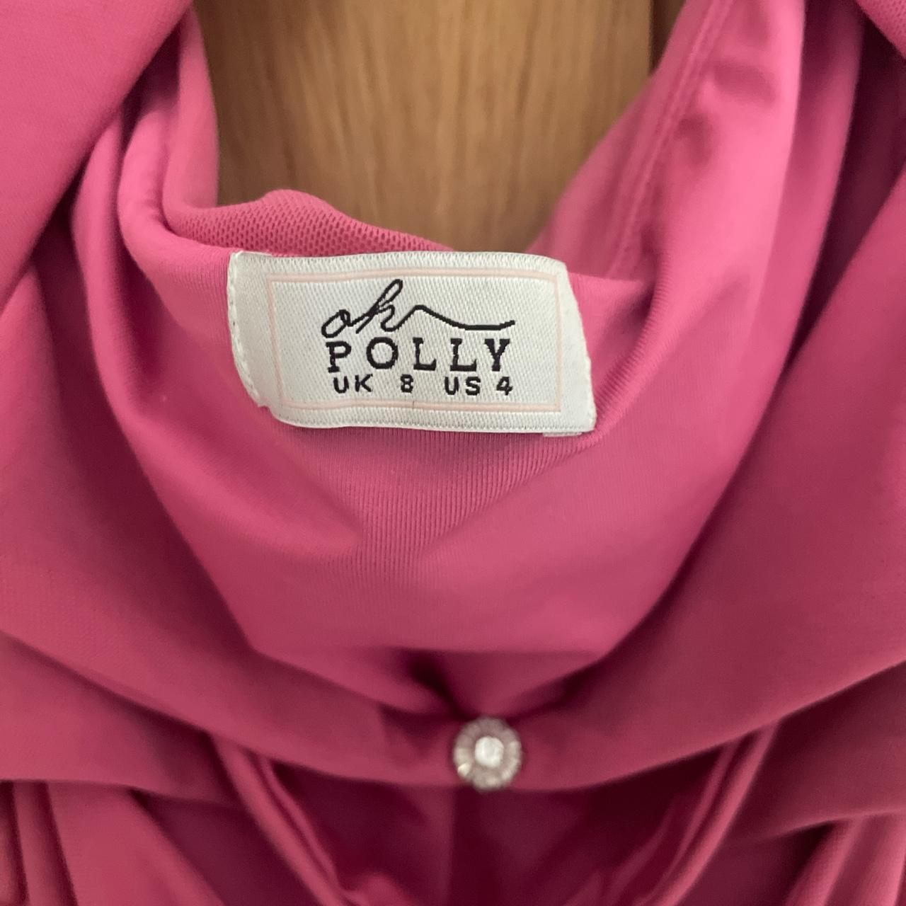 Oh polly pink halter neck dress Size 8 Super... Depop