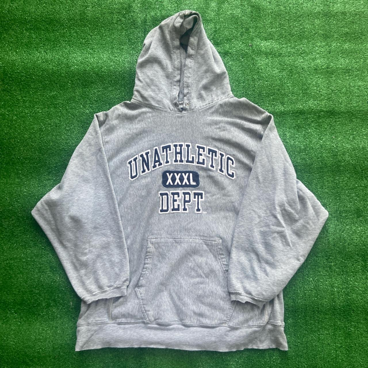 Steve & Barry's Men's Grey and Navy Hoodie Depop