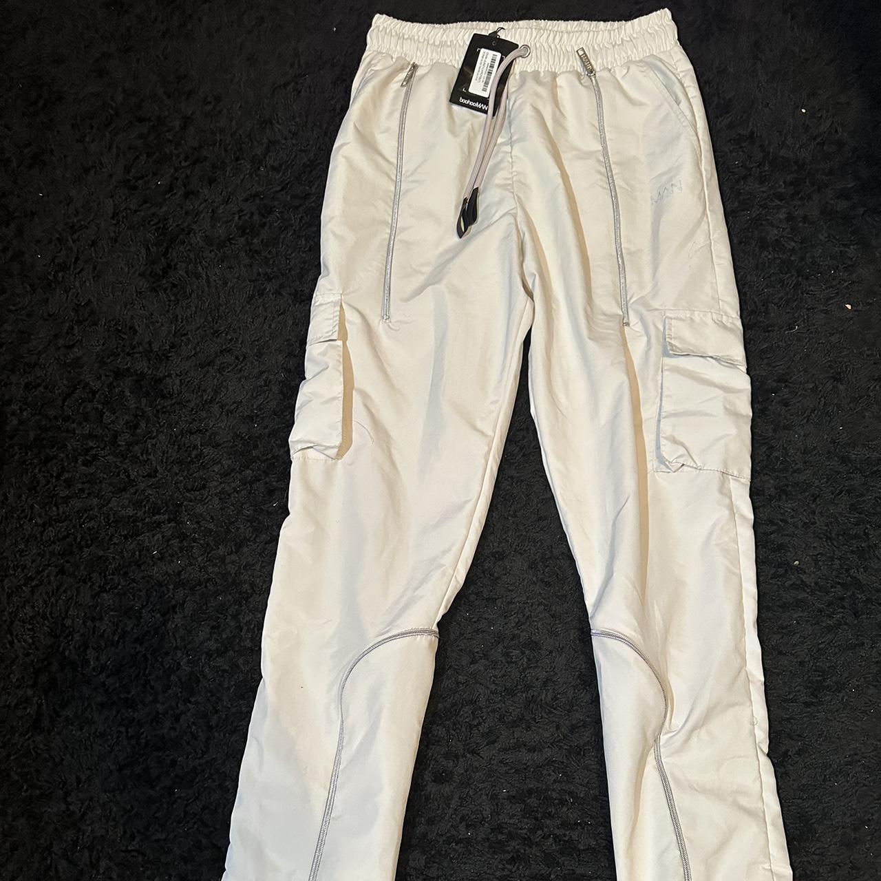 BoohooMan Grey Cargo Pants Brand new ! Size Medium... Depop
