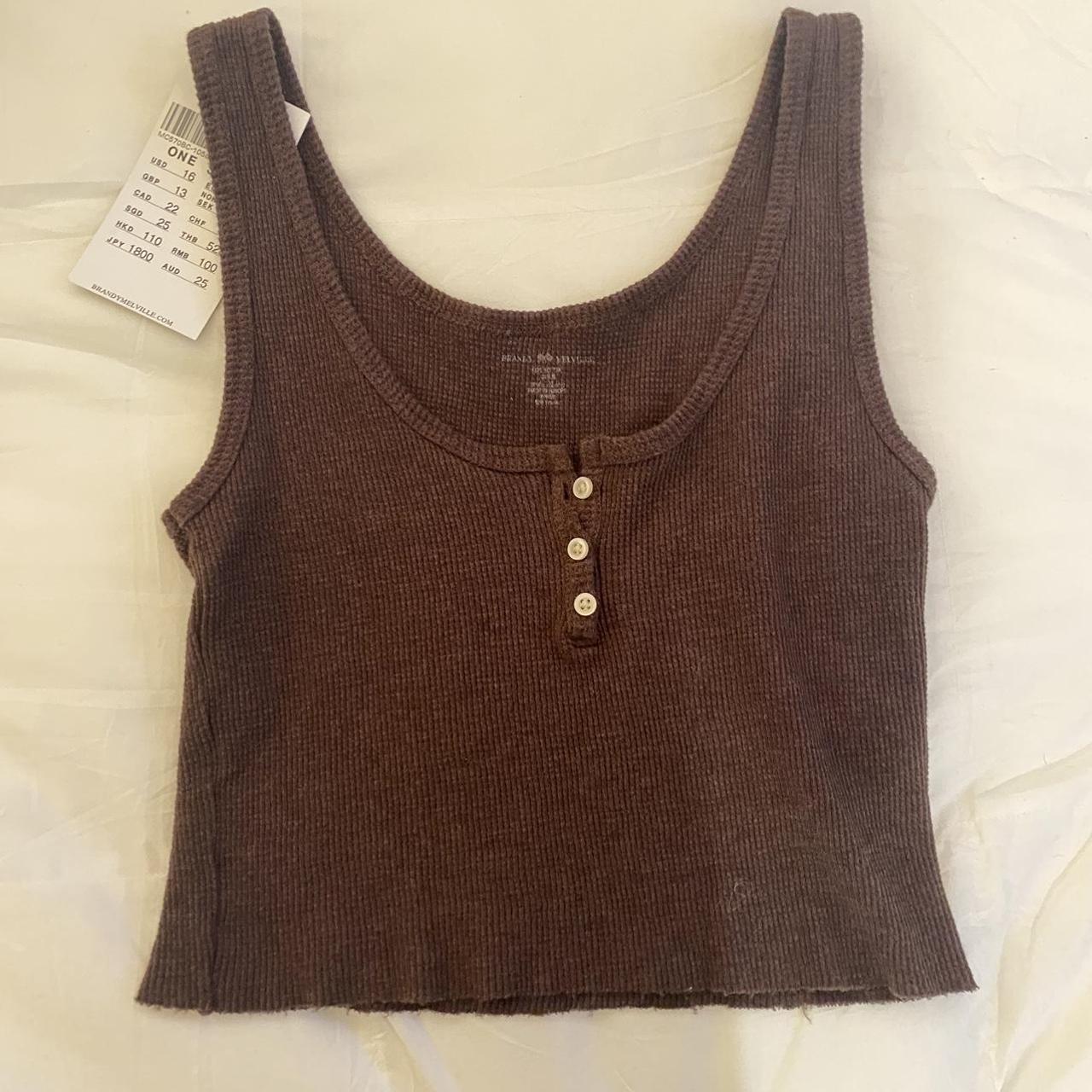 Brandy Melville Women's Brown Vest Depop