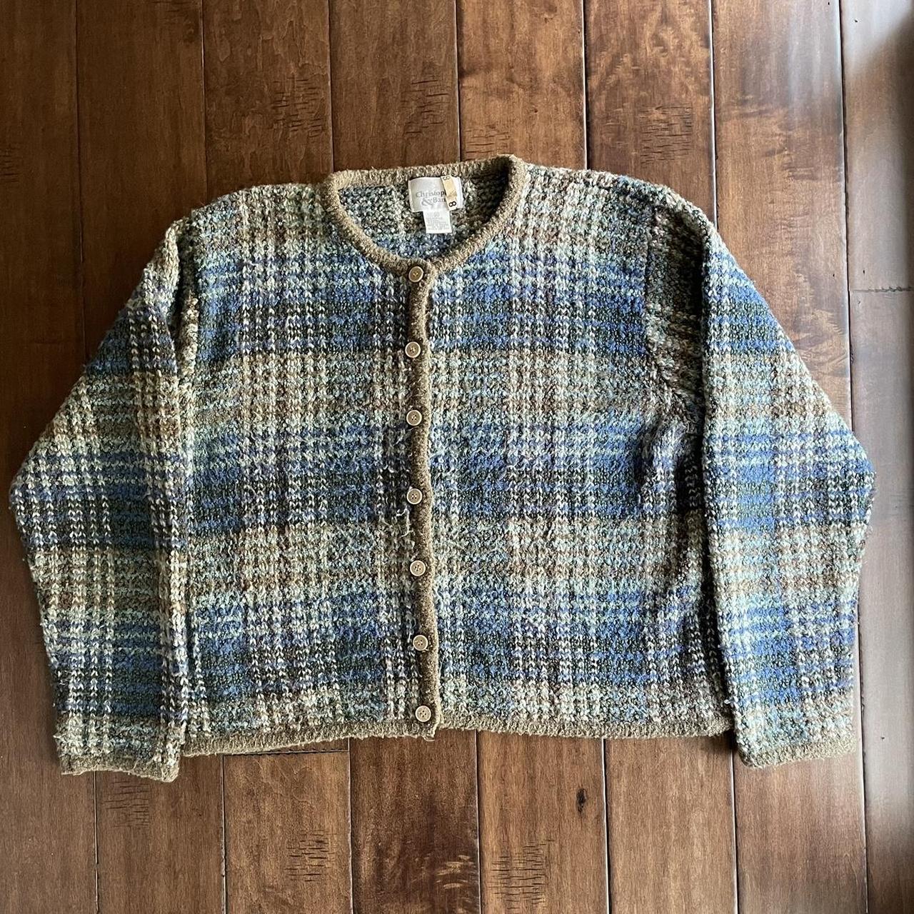 Christopher and Banks Vintage 80s 90s Wool Checked... - Depop