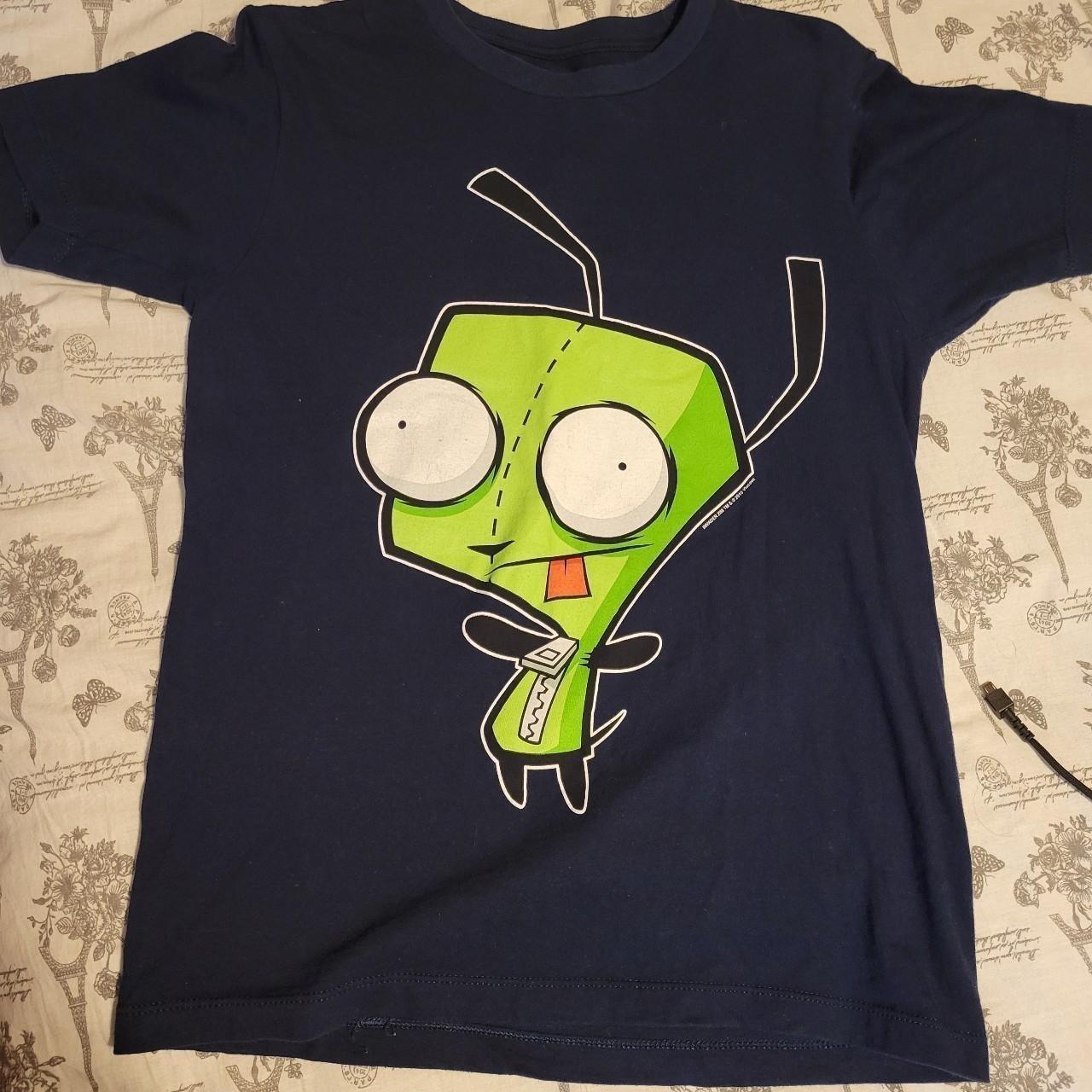 Hot Topic Men's Navy and Green T-shirt | Depop