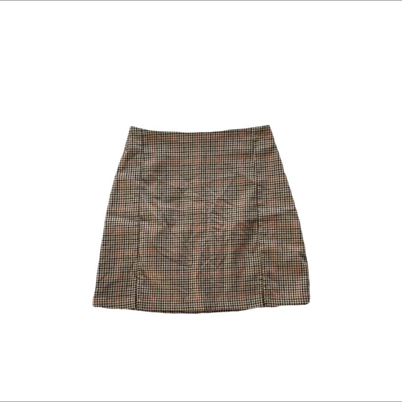 brandy melville high waisted plaid mini skirt 📓... Depop