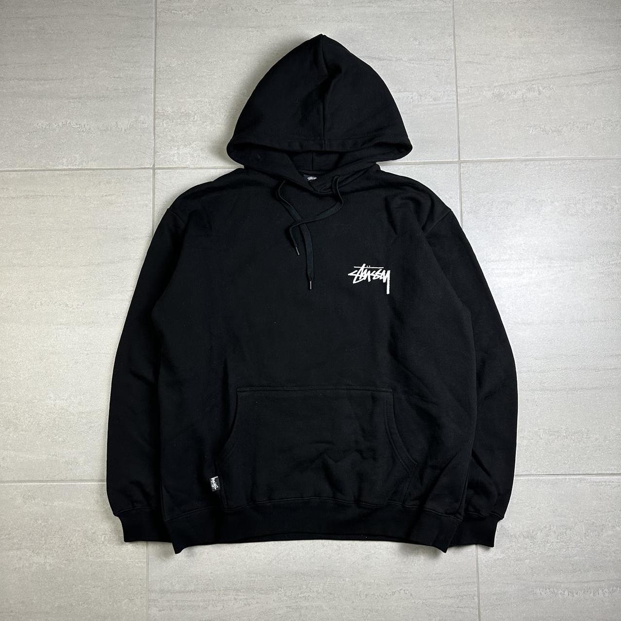 Stüssy Men's Black Hoodie | Depop