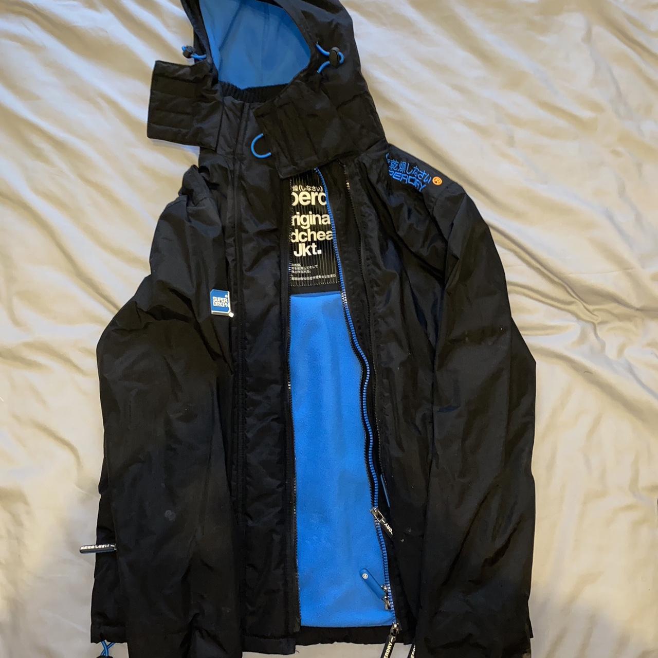 SuperDry Japan Original Windcheater Jacket JKT Blue Black Size S Used
