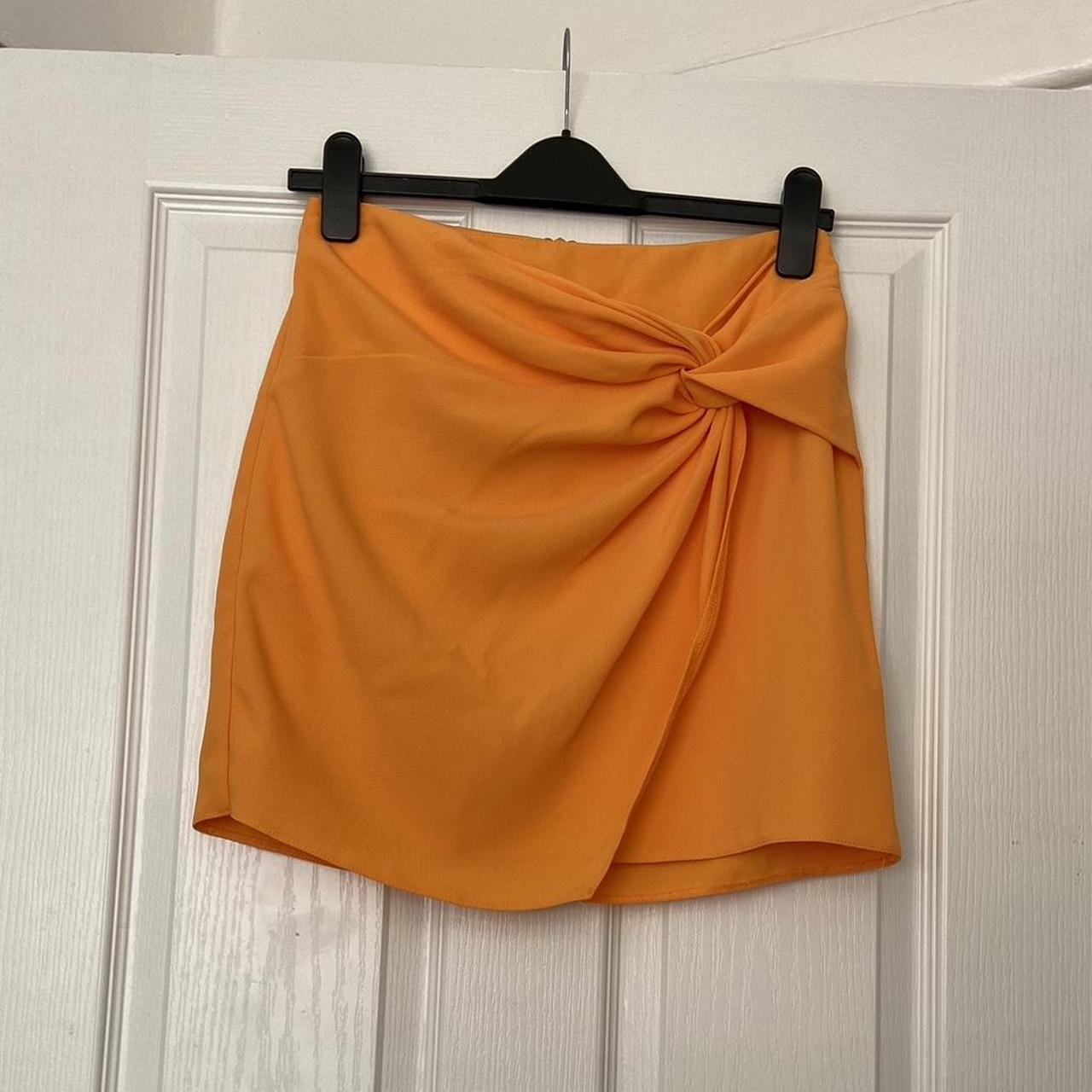 Orange wrap skirt river cheap island