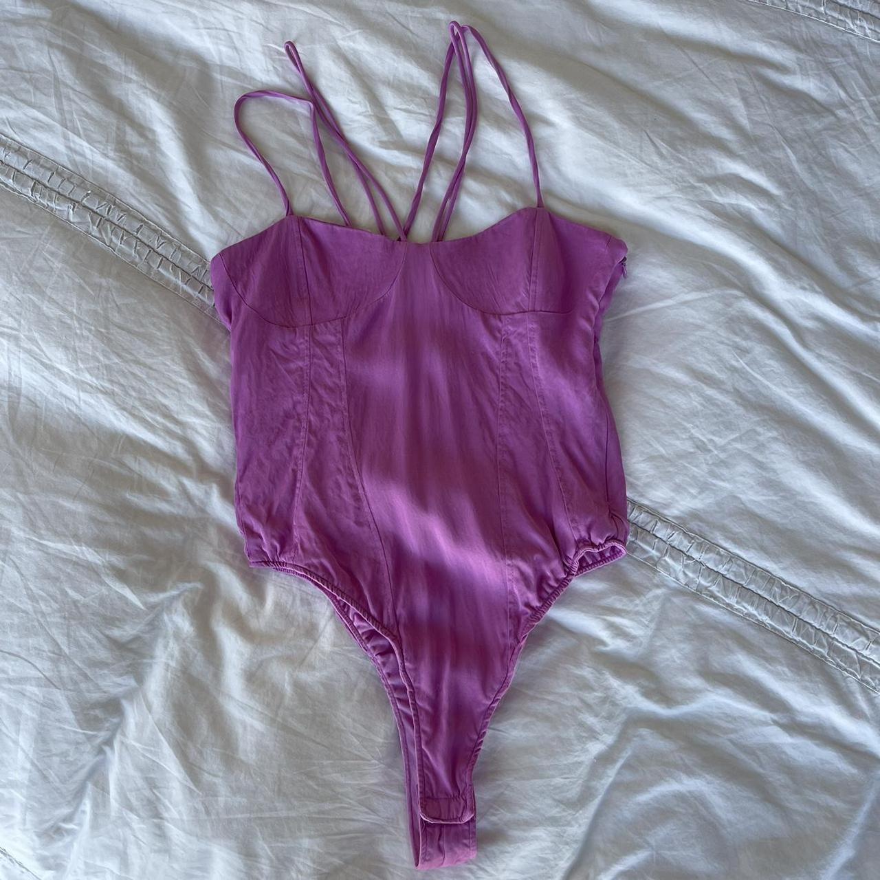 Hot pink Zara bodysuit - only worn a couple times,... - Depop