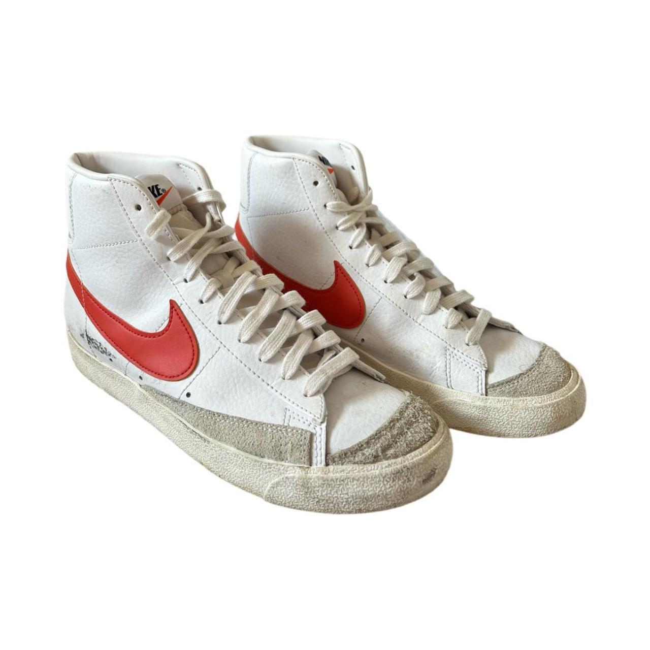 nike blazer white orange