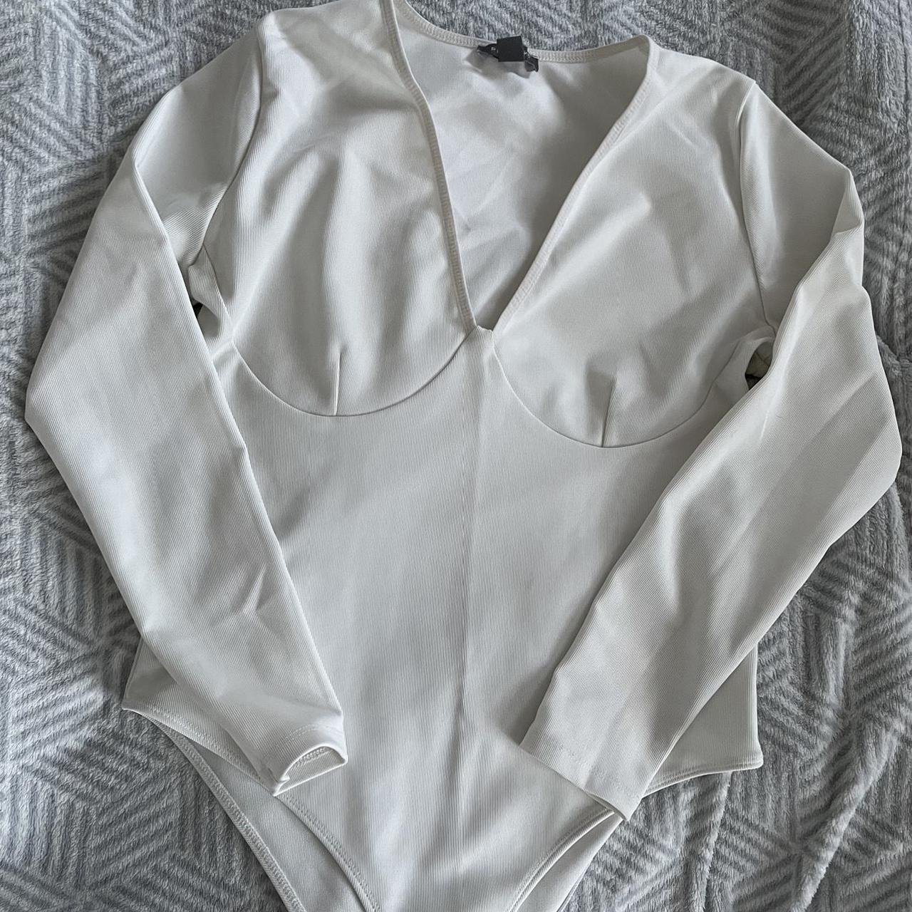 White body suit Worn a couple of times Size L 14/16... - Depop