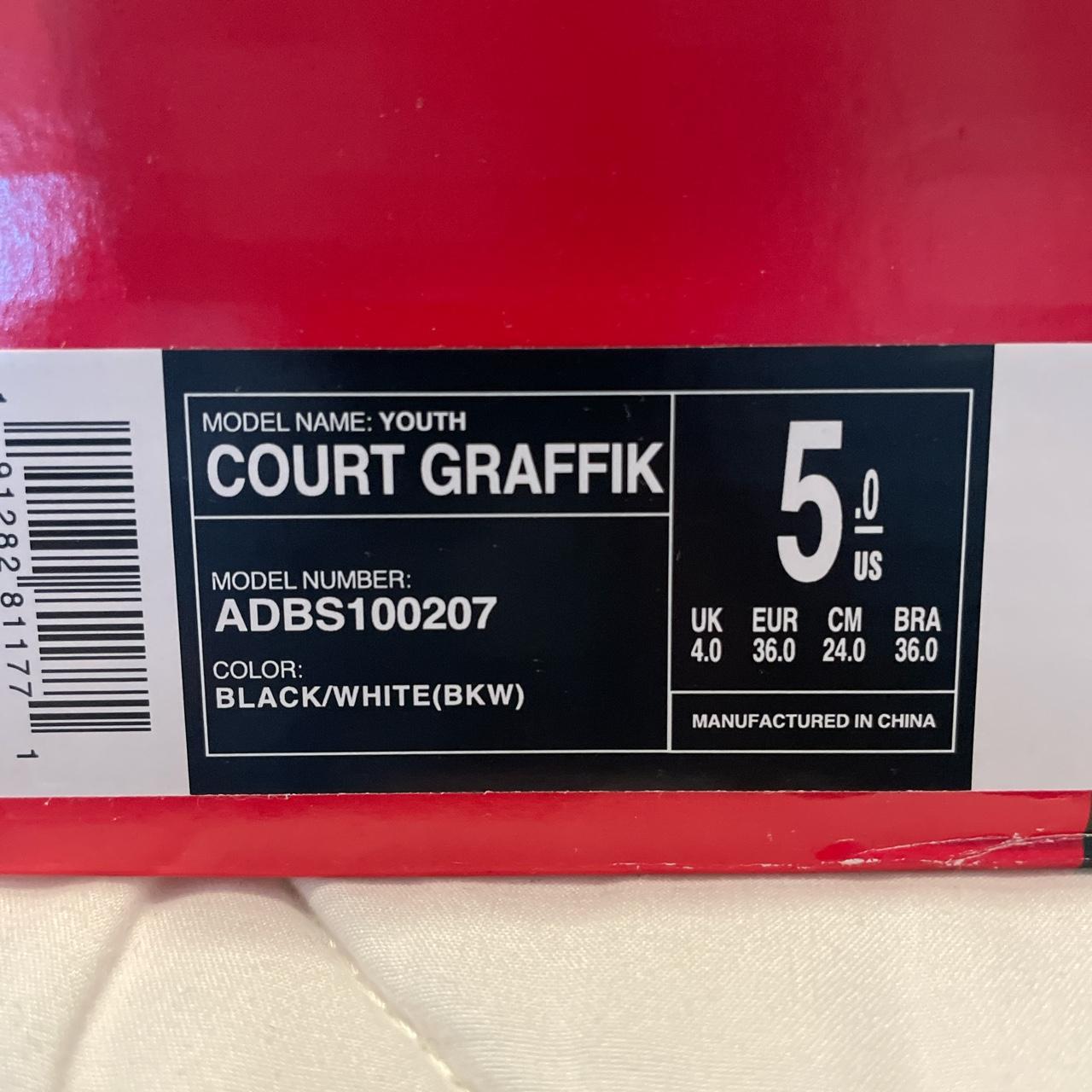 DC court graffiti shoes brand new black and... - Depop