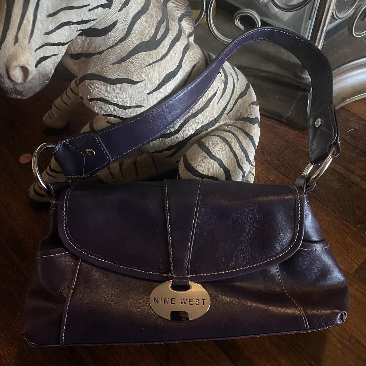 Nine West dark purple purse #NineWest #purse... - Depop