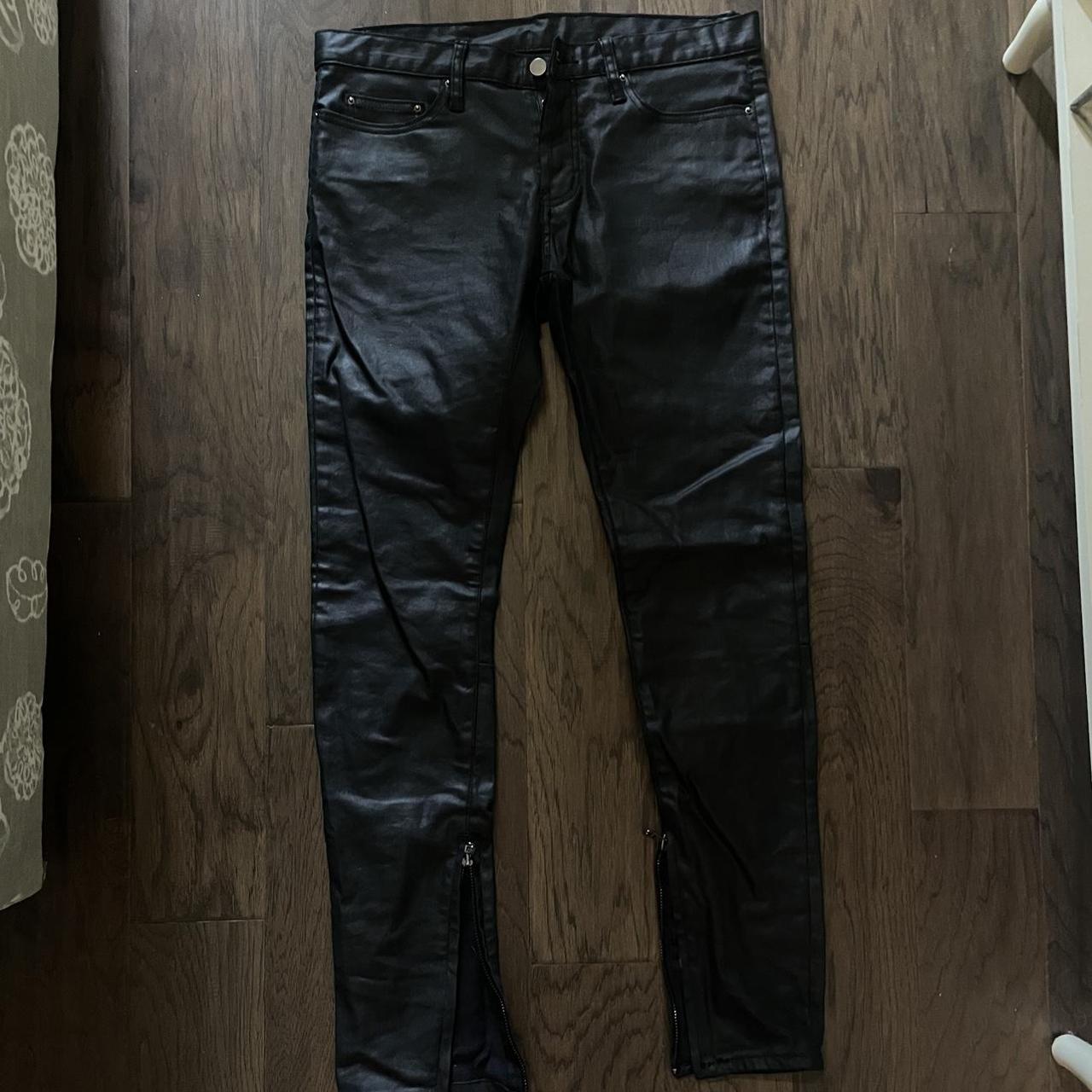 Slim fit waxed denim Size 32 - Depop