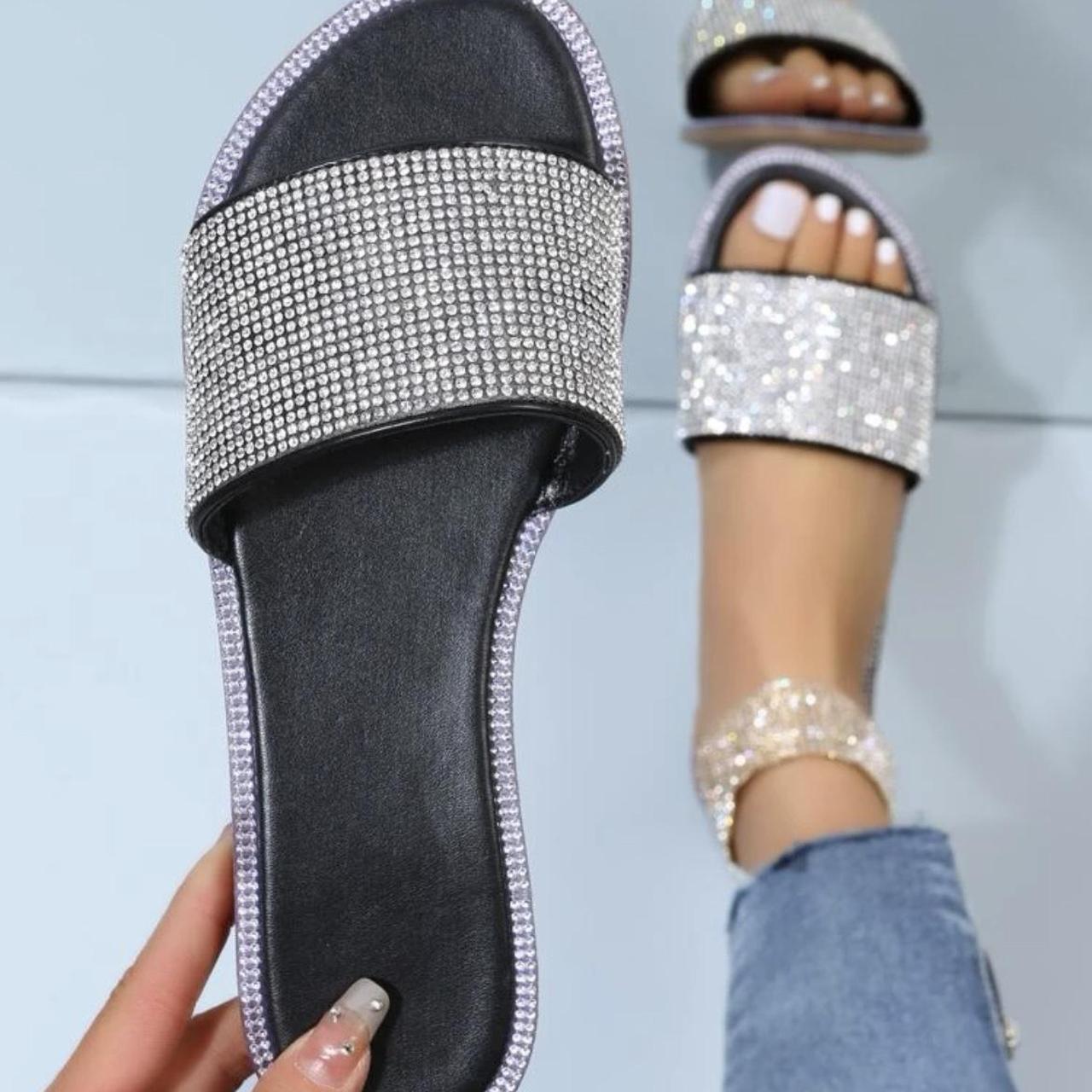 Silver sandals size on sale 6