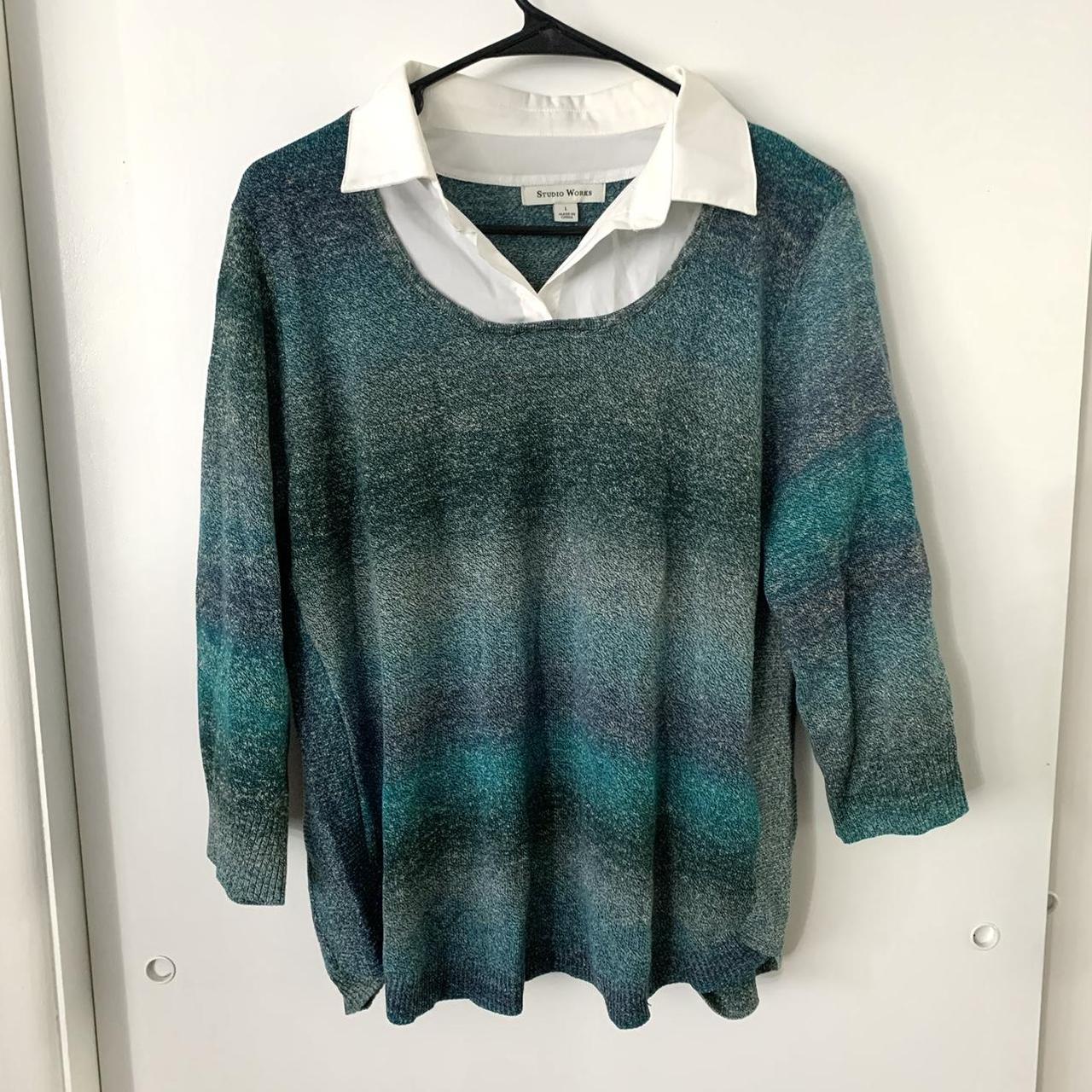 Faux shirt outlet jumper