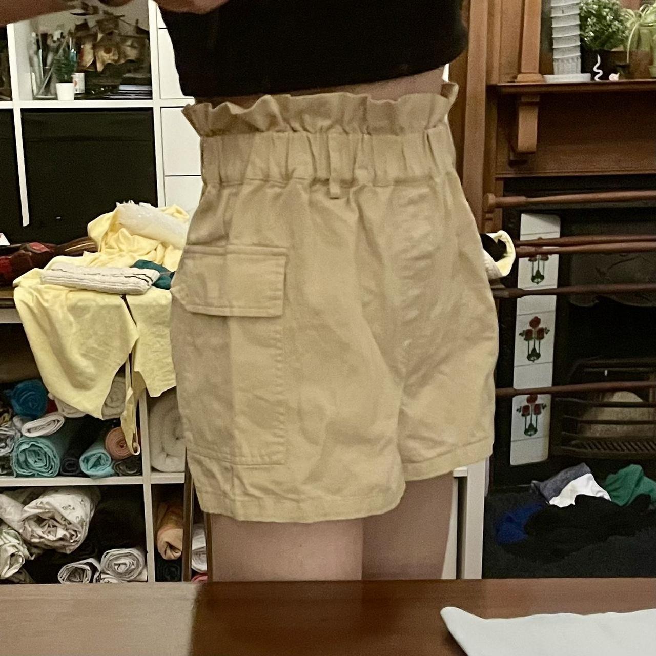 paper bag waisted factorie cargo shorts Only worn... Depop