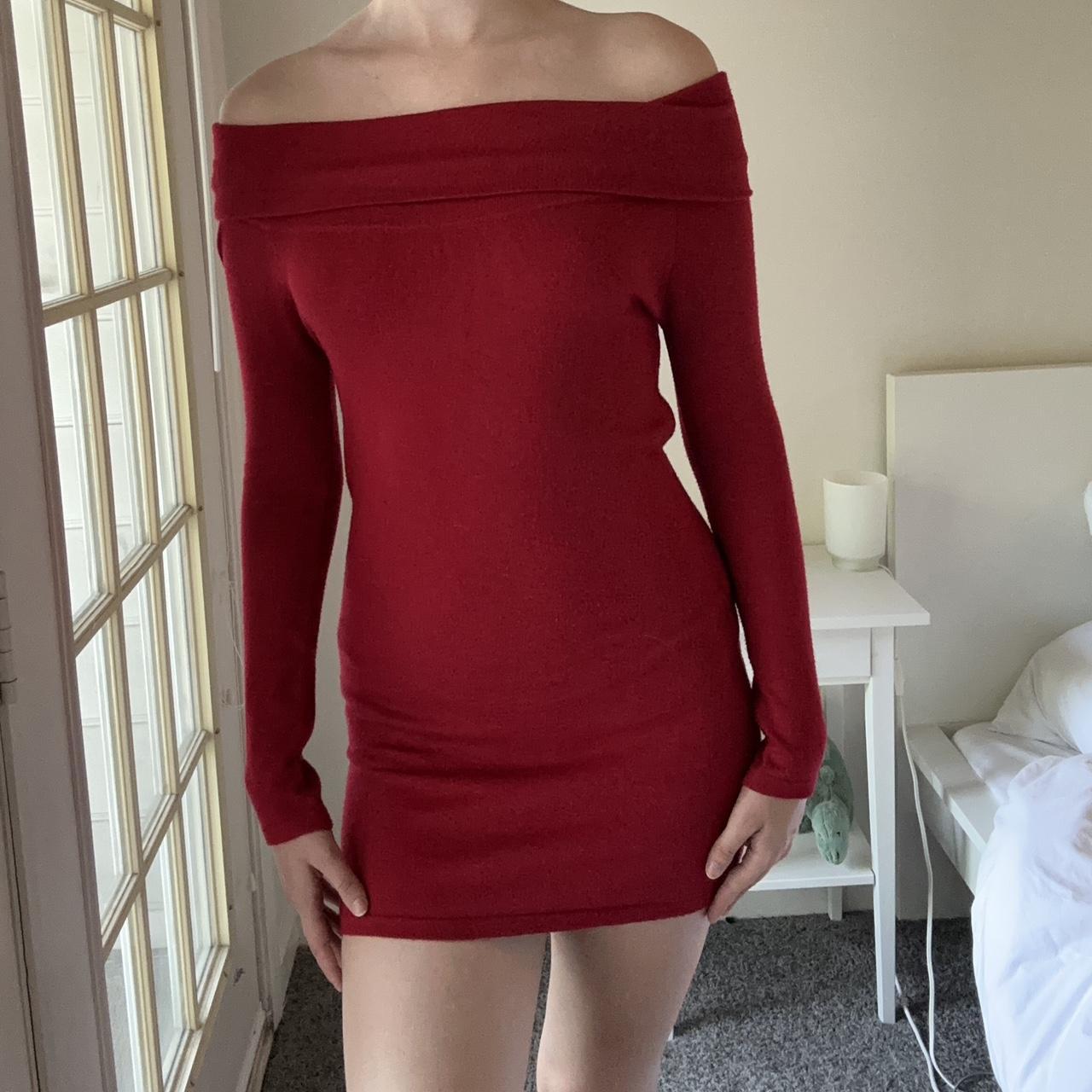 Vintage Forever 21 red off the shoulder dress size. Depop