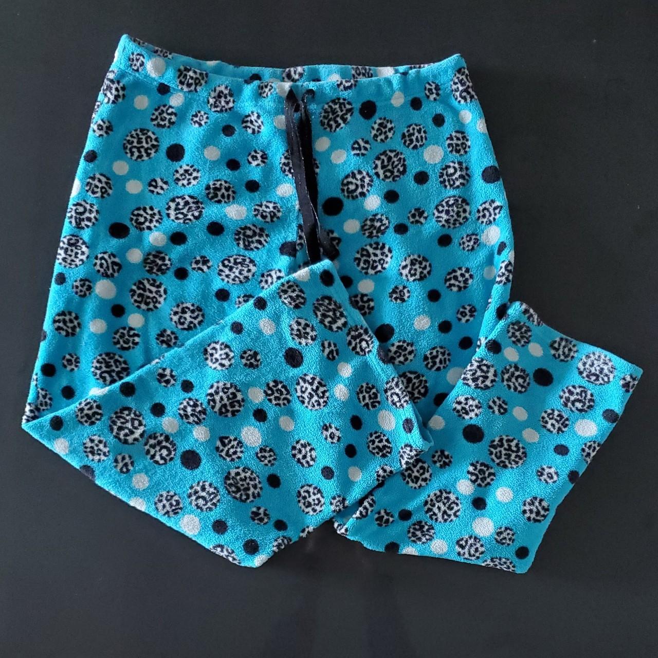 Faded Glory Women's Black and Blue Pajamas Depop