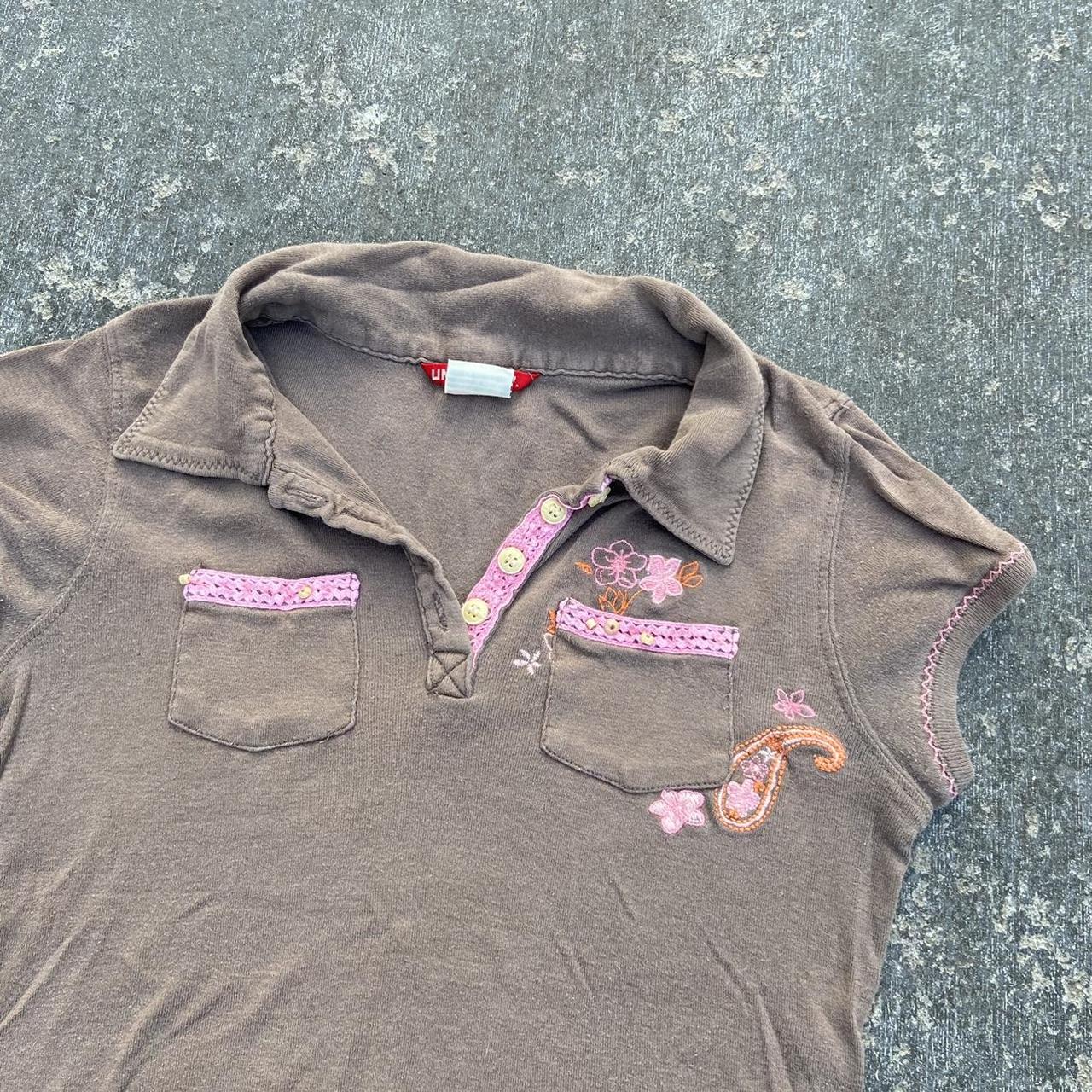 Union Bay Women's Brown and Pink Polo-shirts | Depop