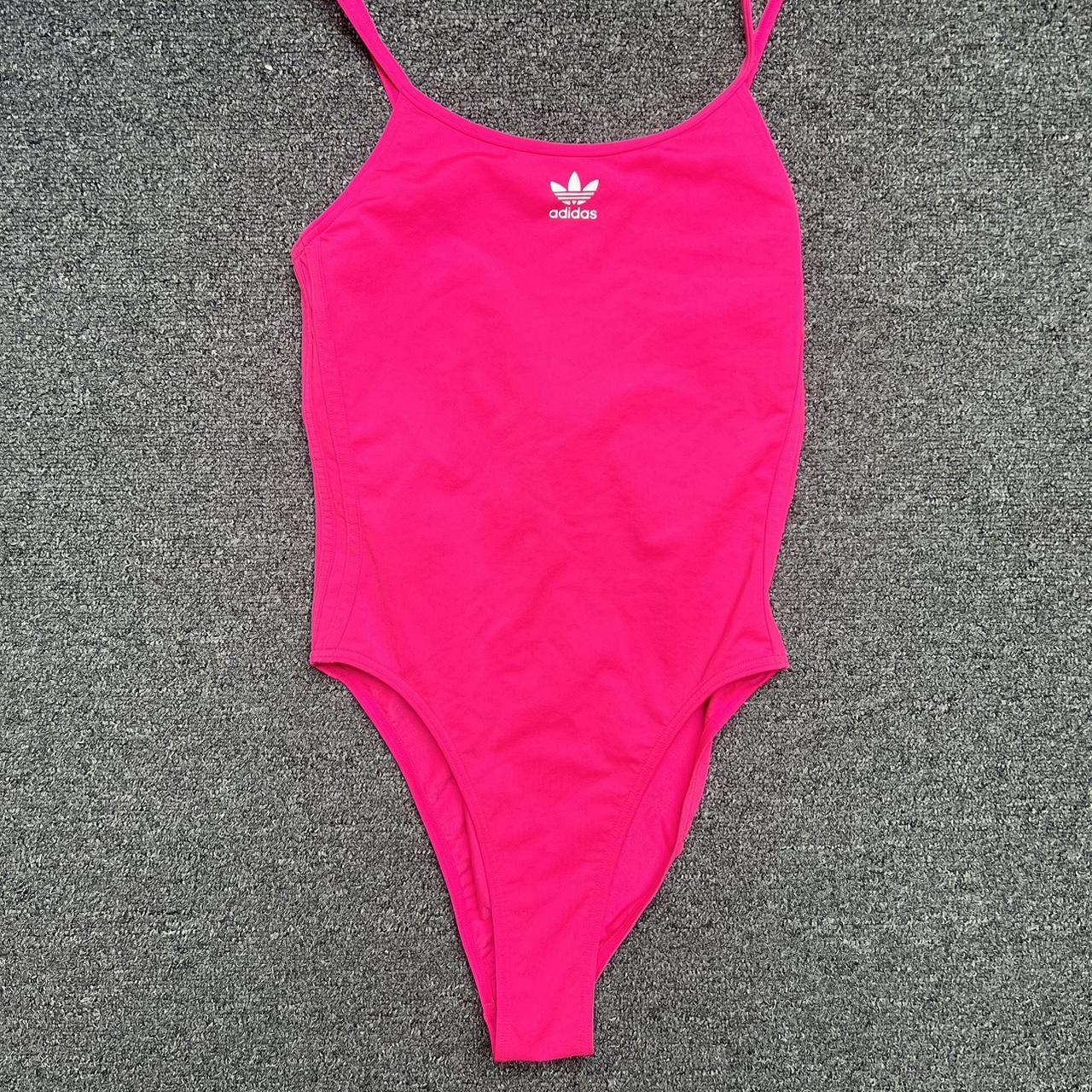 Pink Adidas high leg swimsuit Very flattering high