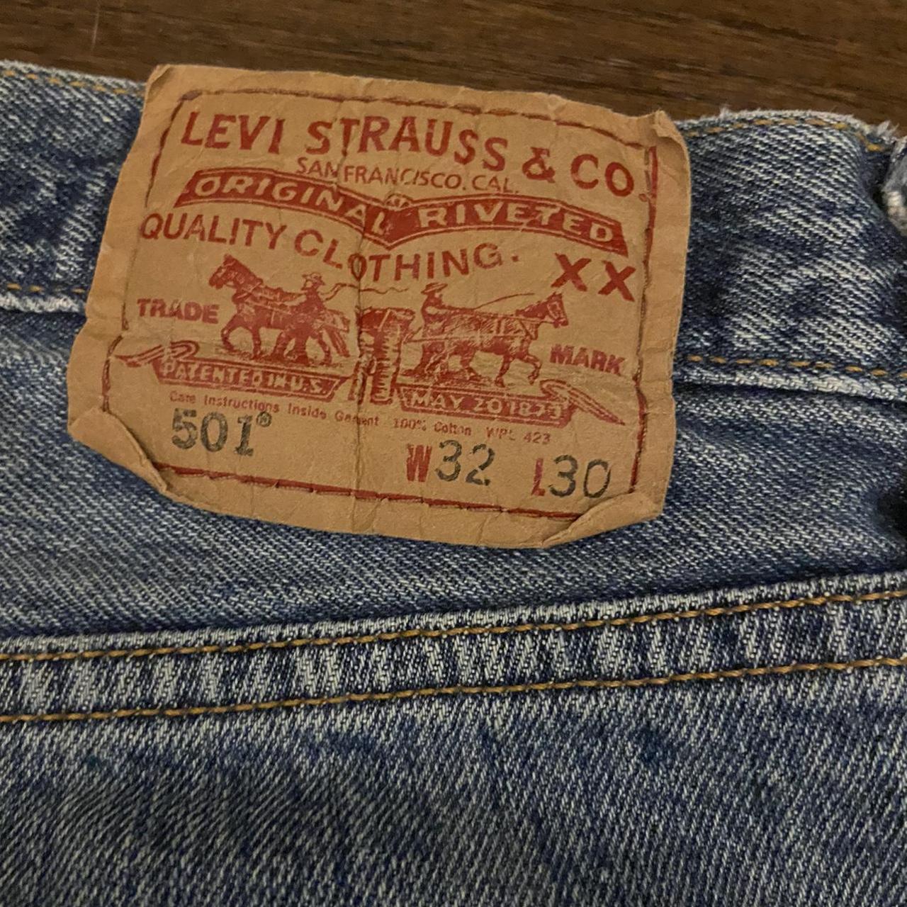 Levi's 501 Jeans -light wash of denim color- ofc... - Depop