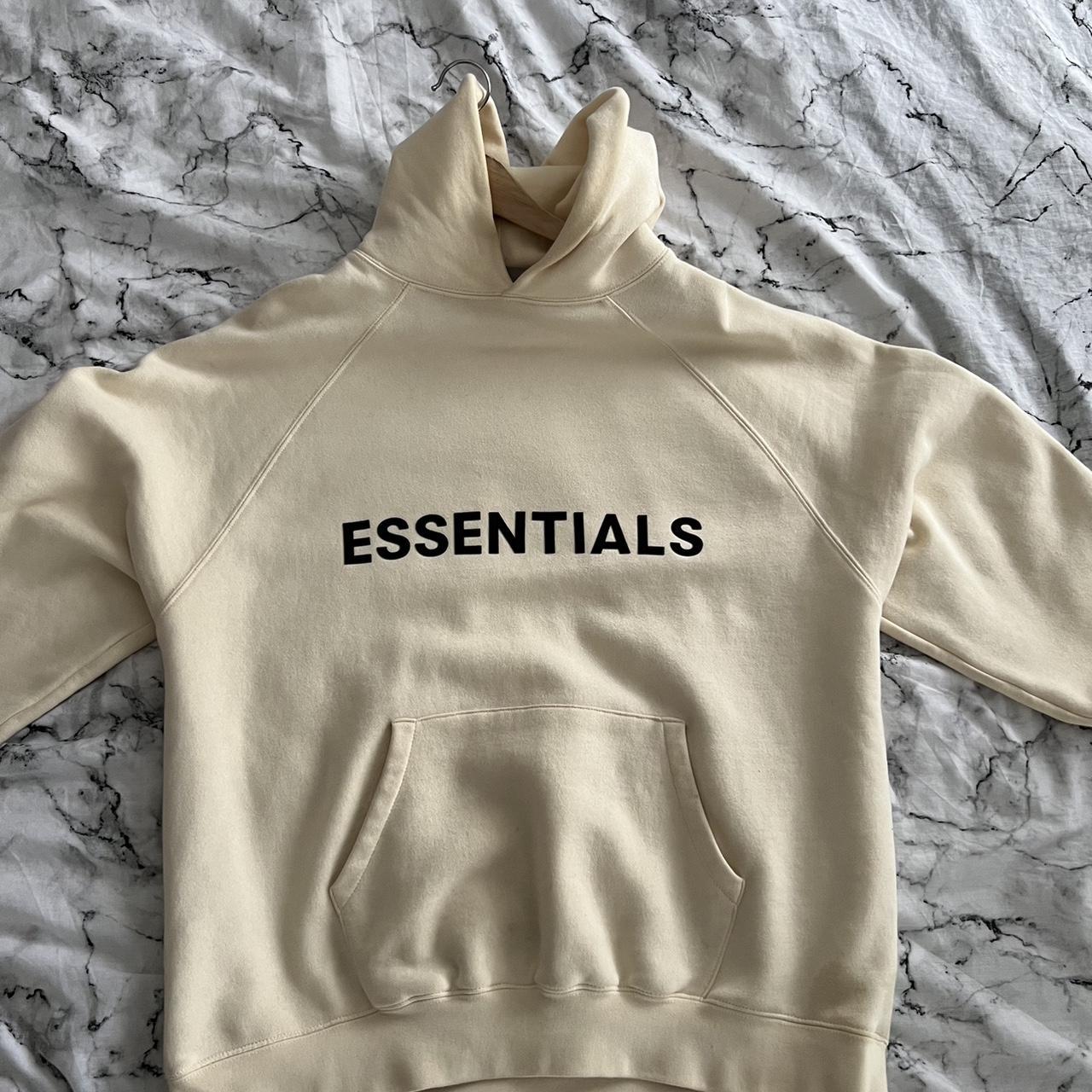 Fear Of God Essentials Buttercream Hoodie SS20 Worn... - Depop