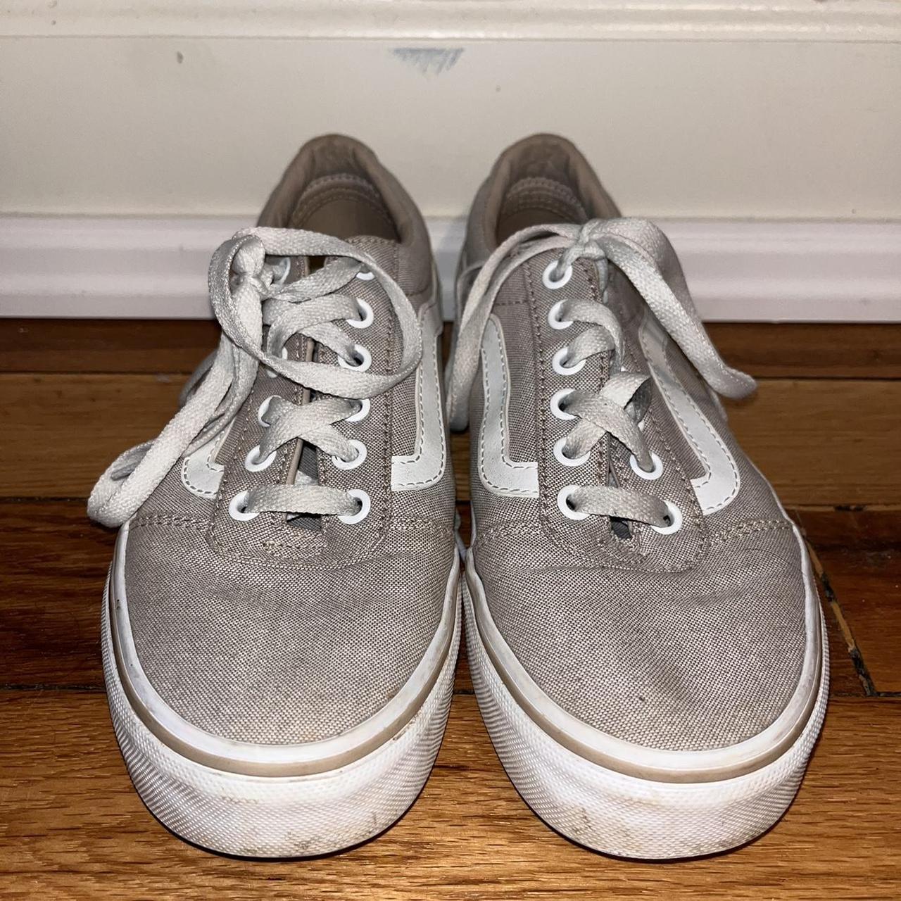 Old skool sk8 low top tan vans They are a size 7 Depop