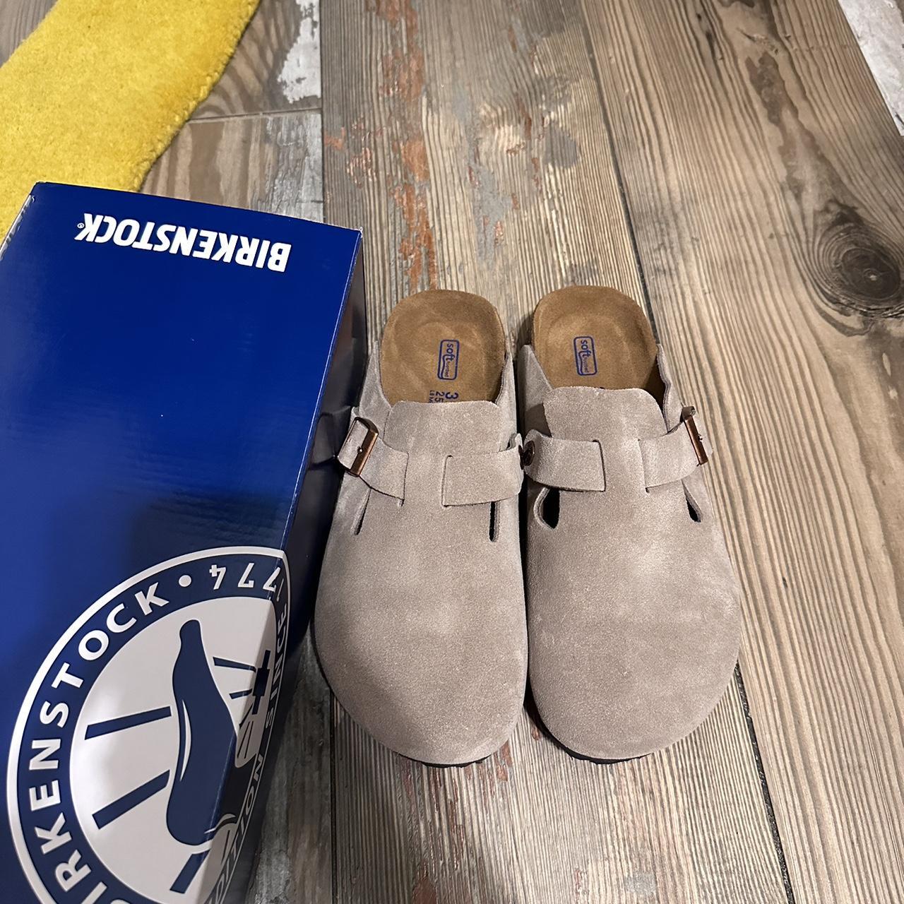 birkenstock boston clog taupe