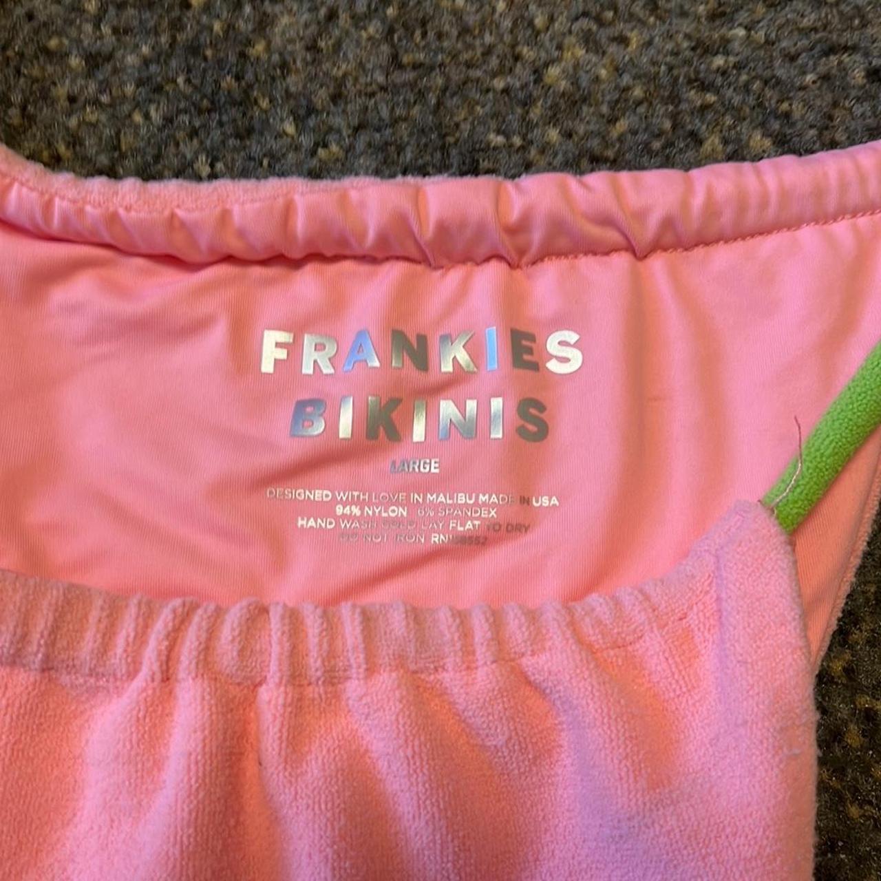 Frankies Bikinis Womens Pink And Green Bikini And Tankini Bottoms Depop