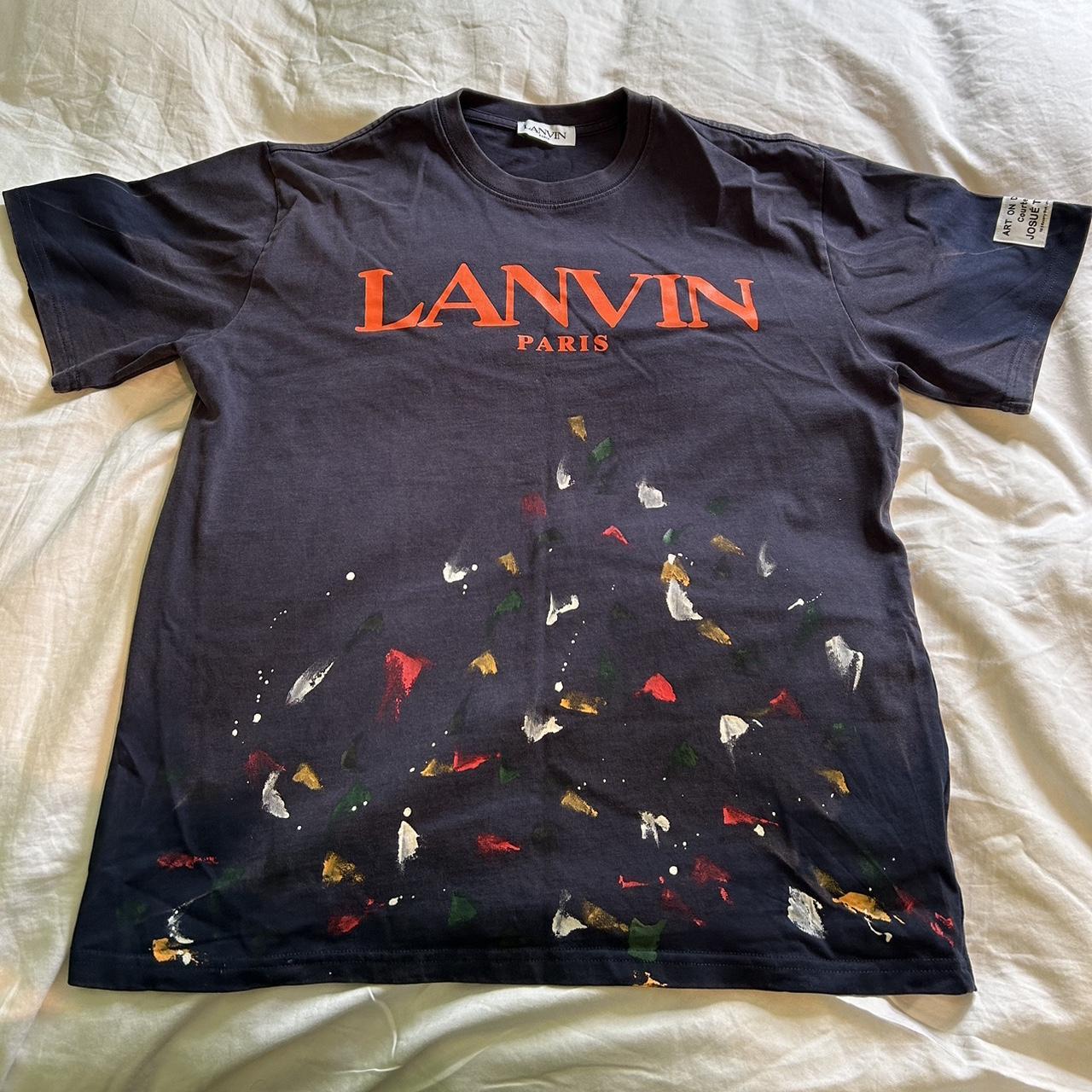[XL]LANVIN Paris × gallery deptブラック Tシャツ Lanvin x Gallery Dept. Printed T-shirt In French Black Men's