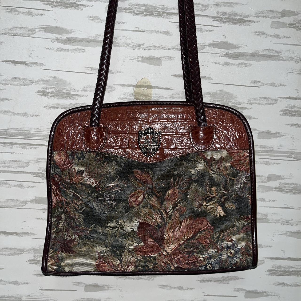 Vintage Marc Chantal MC Floral Tapestry Shoulder Depop