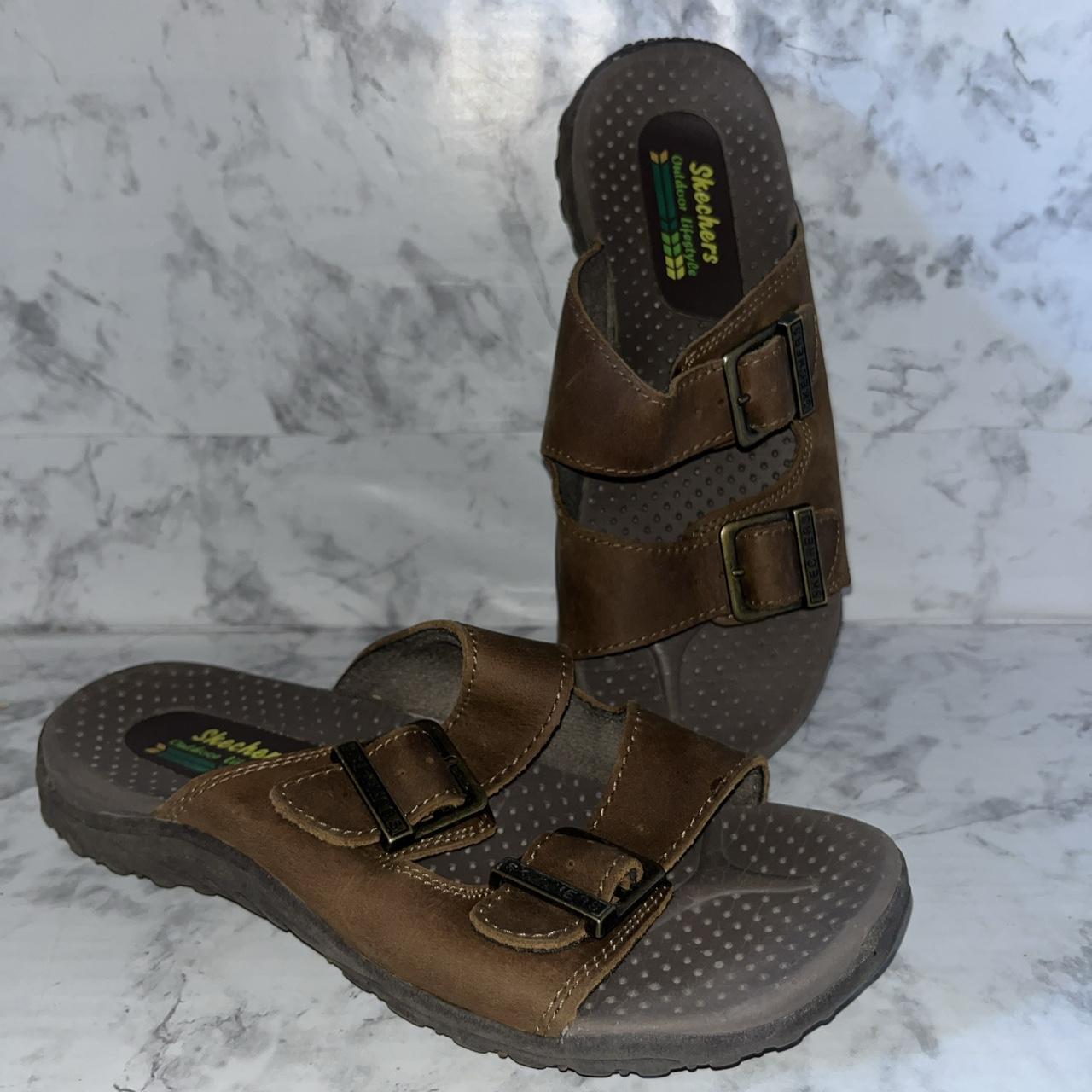 Skechers Women s Size 5 Brown Reggae Jammin Strap. Depop