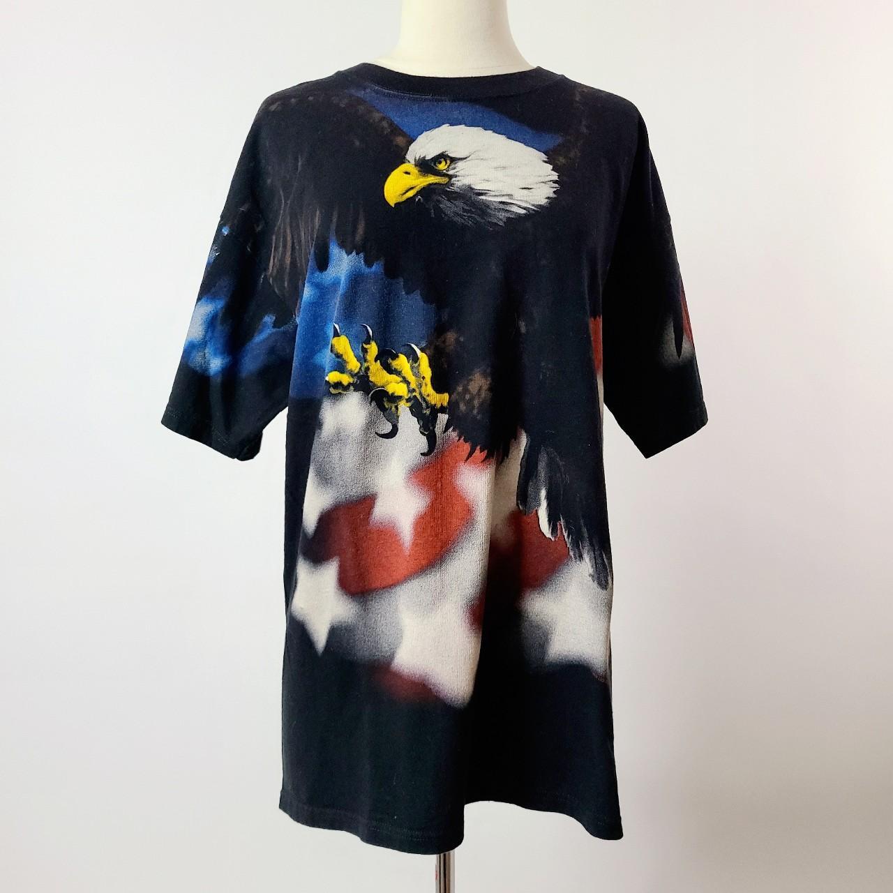 Liquid Blue American Eagle Black T-Shirt