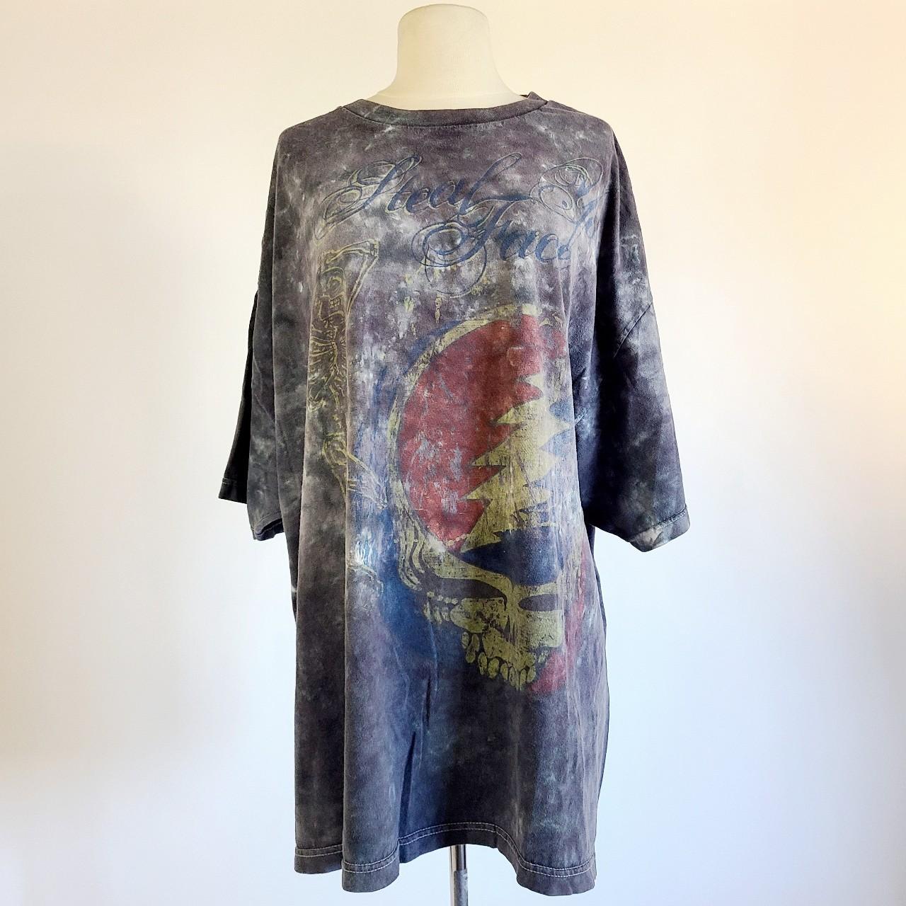 Vintage liquid blue tie dye Raiders T-shirt size - Depop