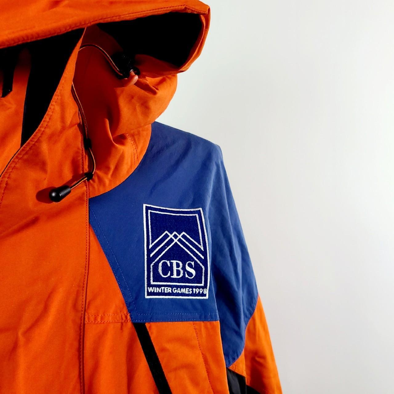 Vintage 1998 Orange & Blue Embroidered CBS '98... - Depop