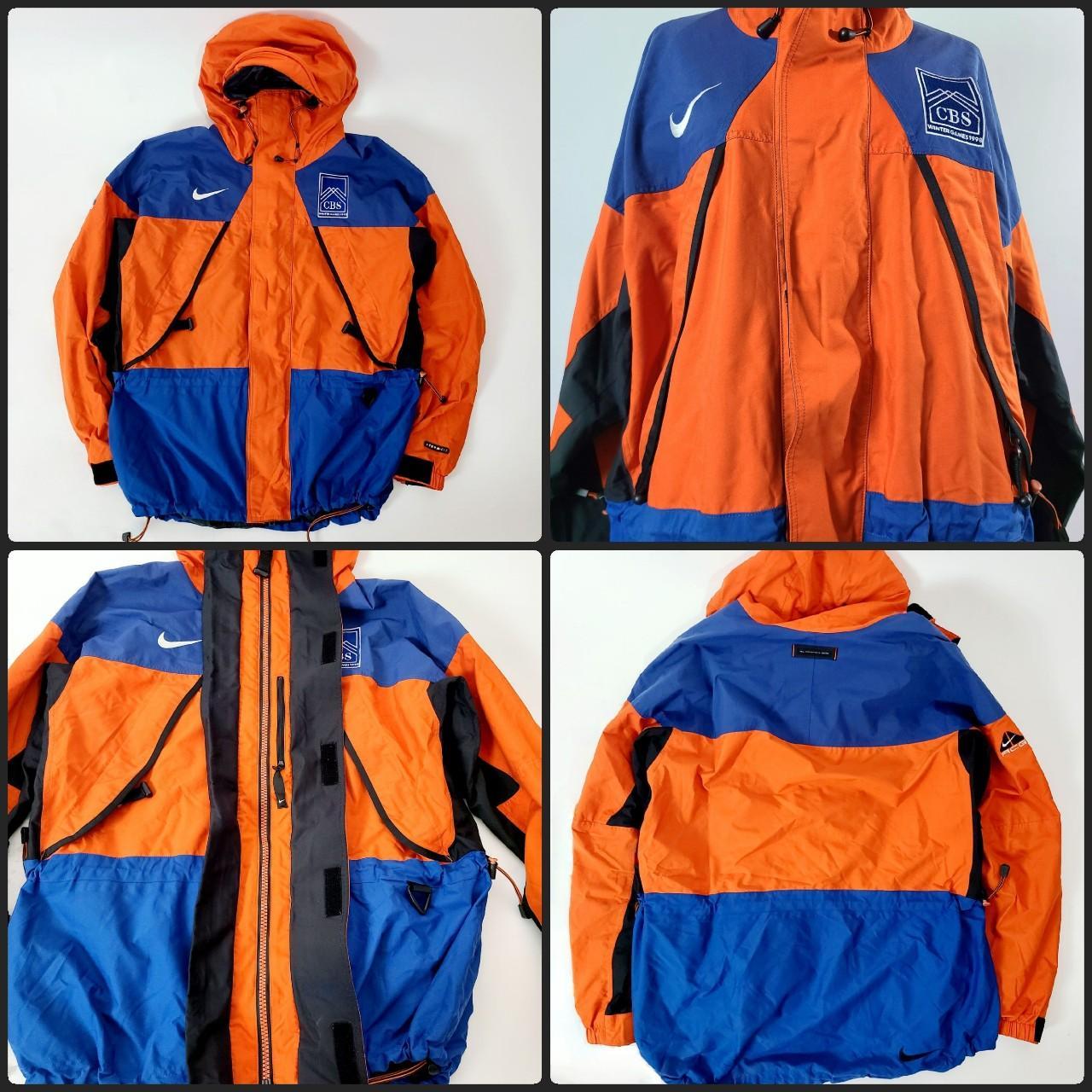 Vintage 1998 Orange & Blue Embroidered CBS '98... - Depop